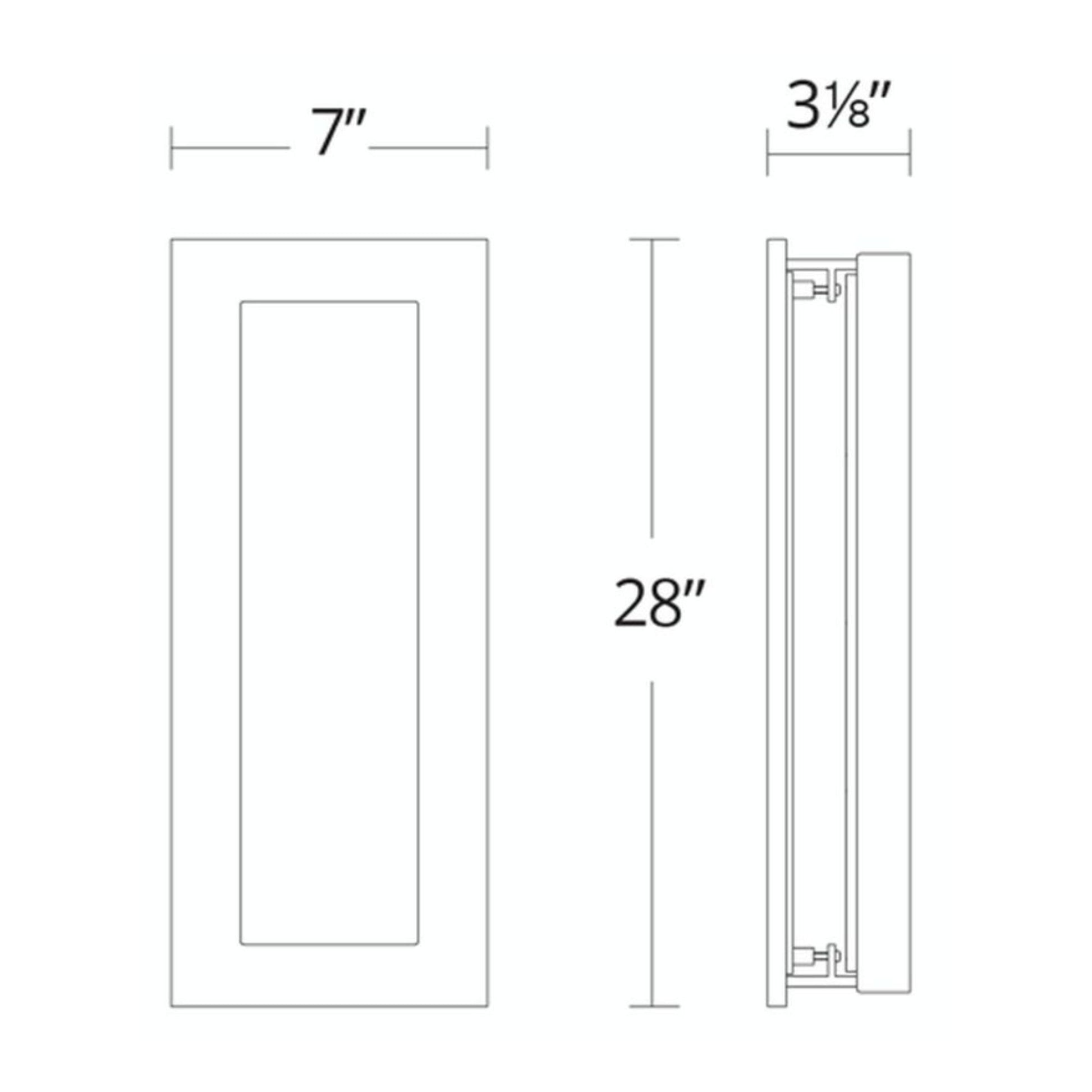 Frost 28" LED Outdoor Wall Sconce, Black Finish - Bees Lighting