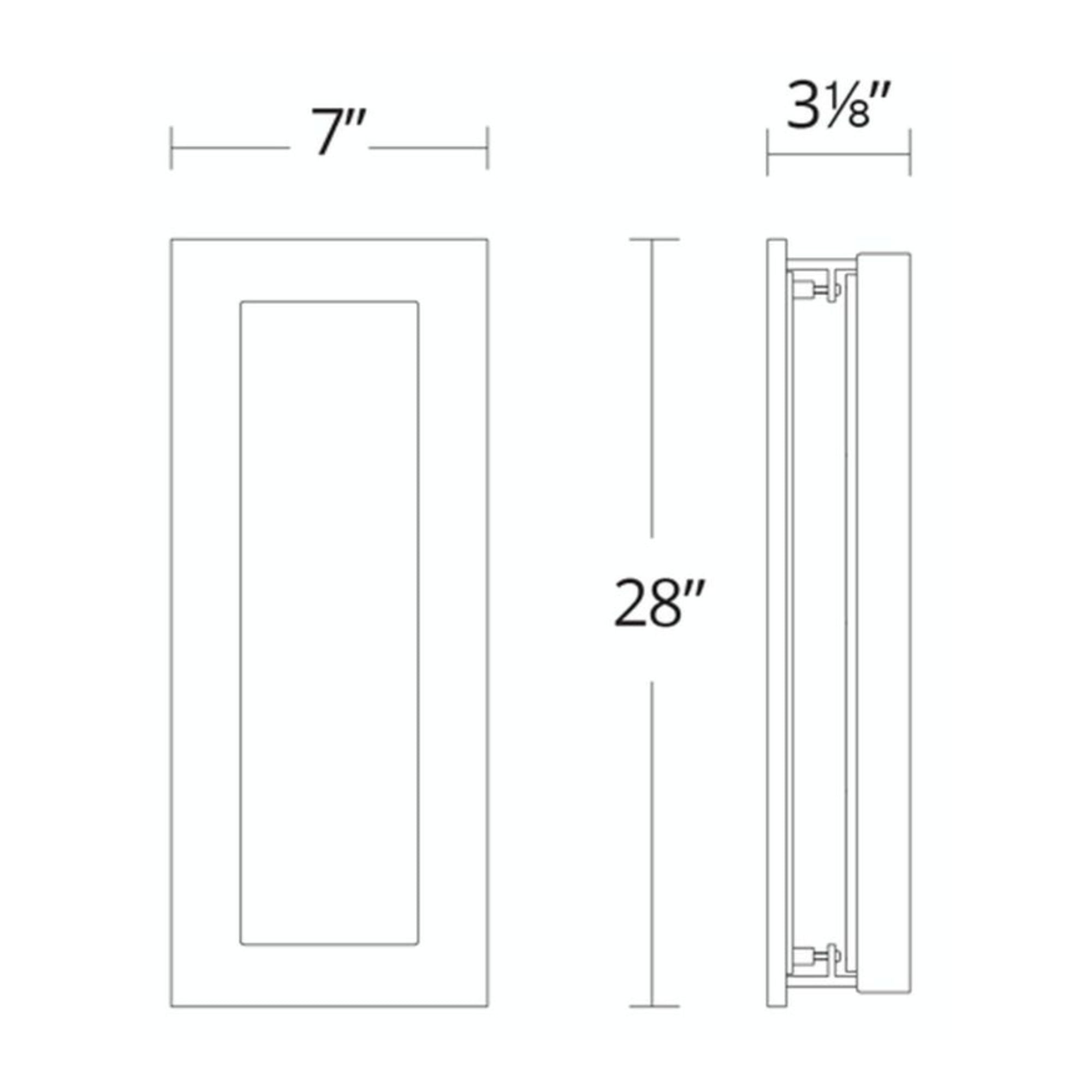 Frost 28" LED Outdoor Wall Sconce, Black Finish - Bees Lighting