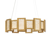 Fury 28" LED Chandelier, Aged Brass Finish - Bees Lighting