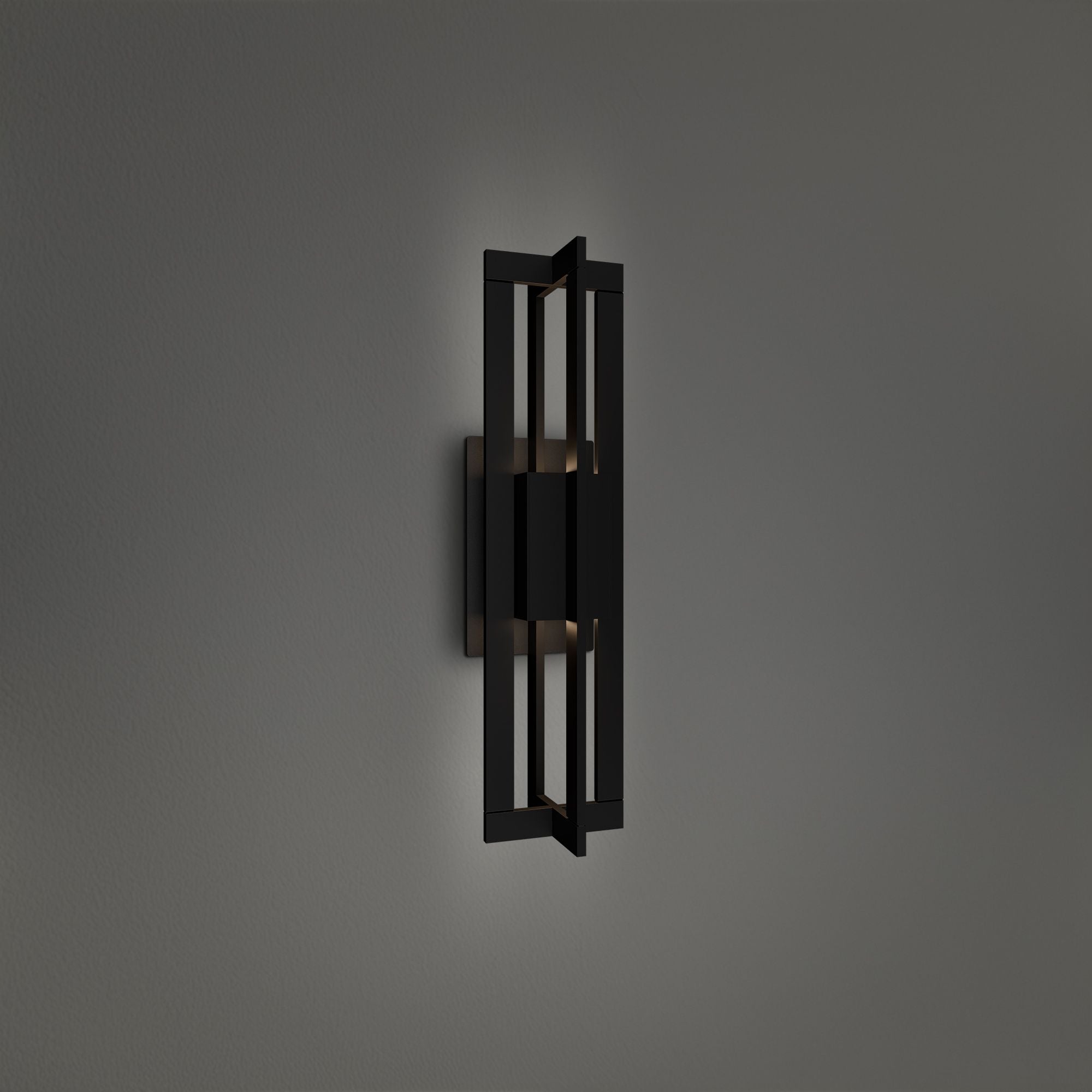 Gander 20" LED Outdoor Wall Sconce, 3500K, Black Finish