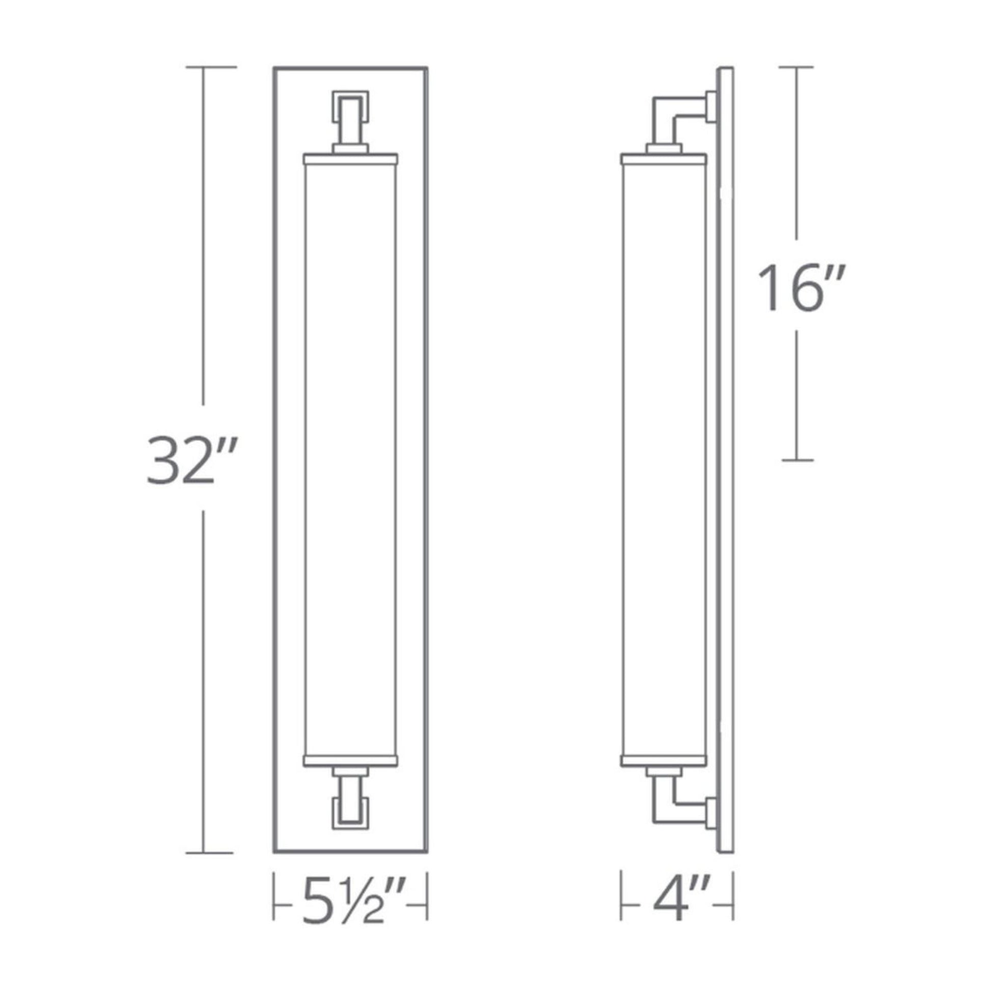 Gatsby 32" LED Wall Light, Polished Nickel Finish - Bees Lighting