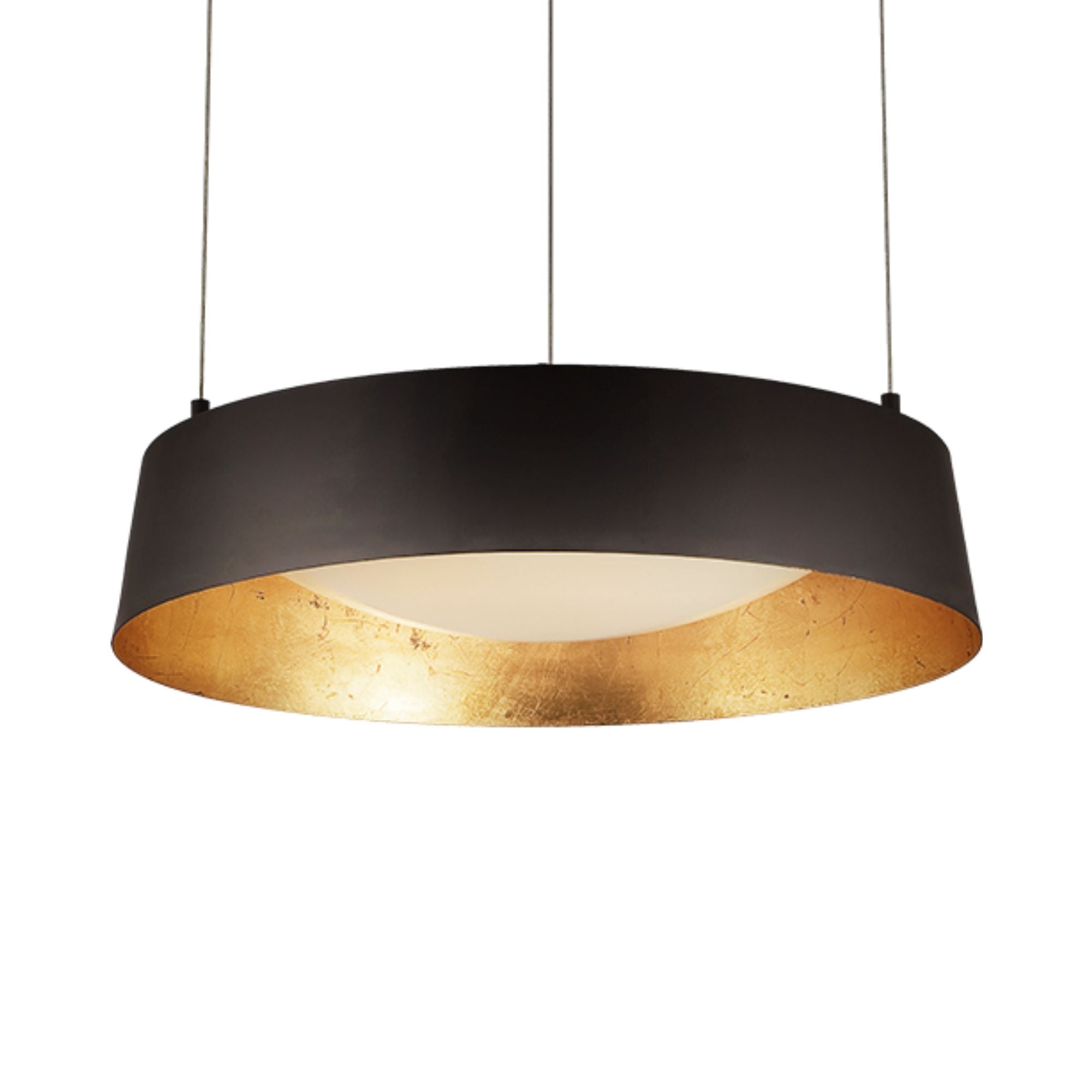 Gilt 18" LED Pendant, Gold Leaf/Bronze Finish - Bees Lighting