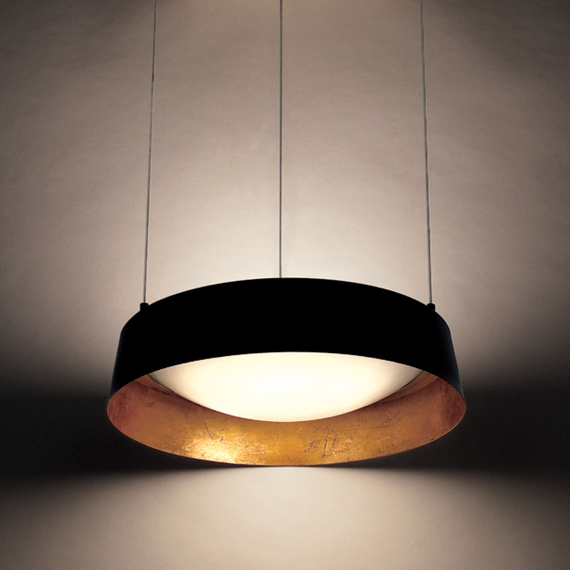 Gilt 18" LED Pendant, Gold Leaf/Bronze Finish - Bees Lighting