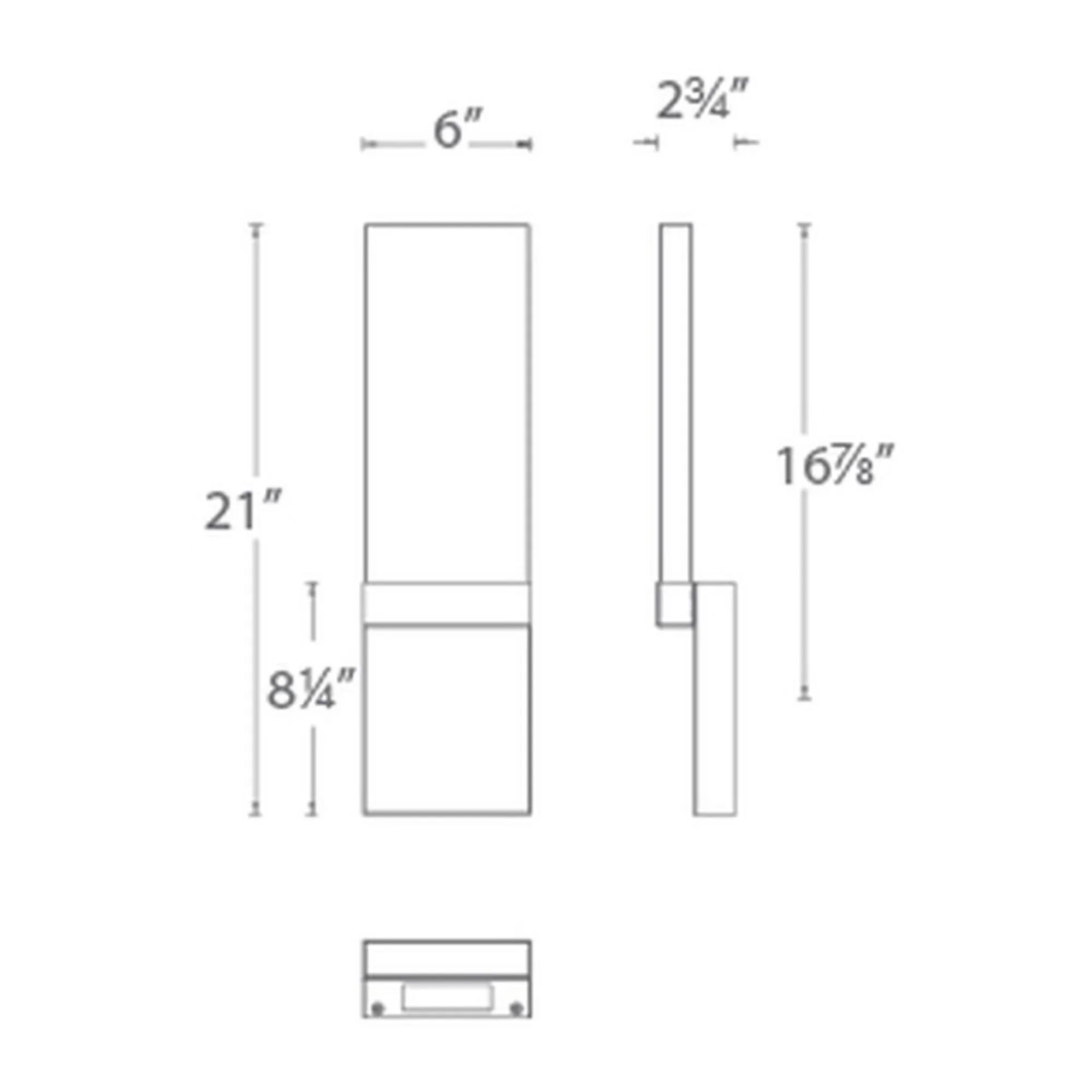 Glacier 21" LED Wall Light, Chrome Finish