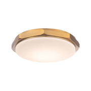 Grommet 13" LED Flush Mount, 3CCT, Aged Brass Finish