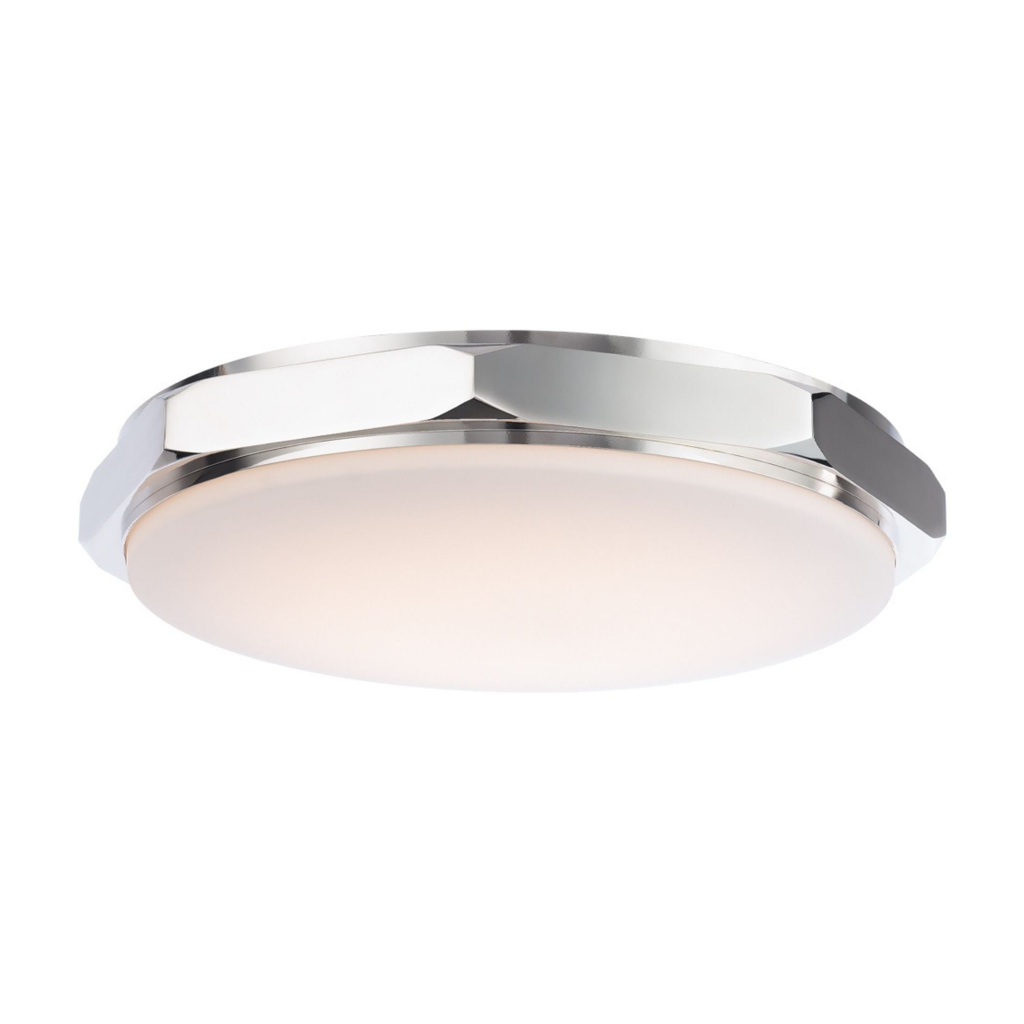 Grommet 16" LED Flush Mount, 3CCT, Polished Nickel Finish