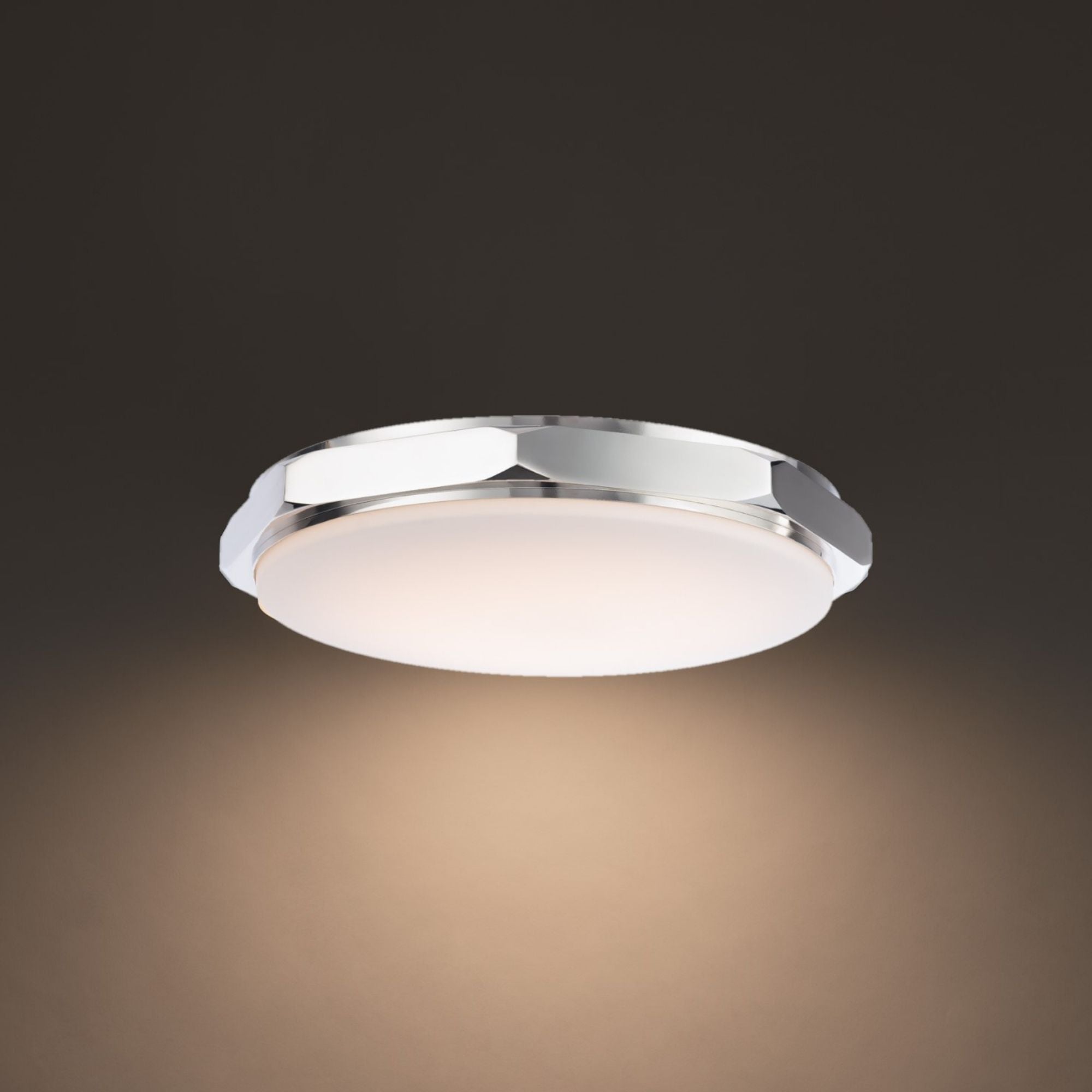 Grommet 16" LED Flush Mount, 3CCT, Polished Nickel Finish