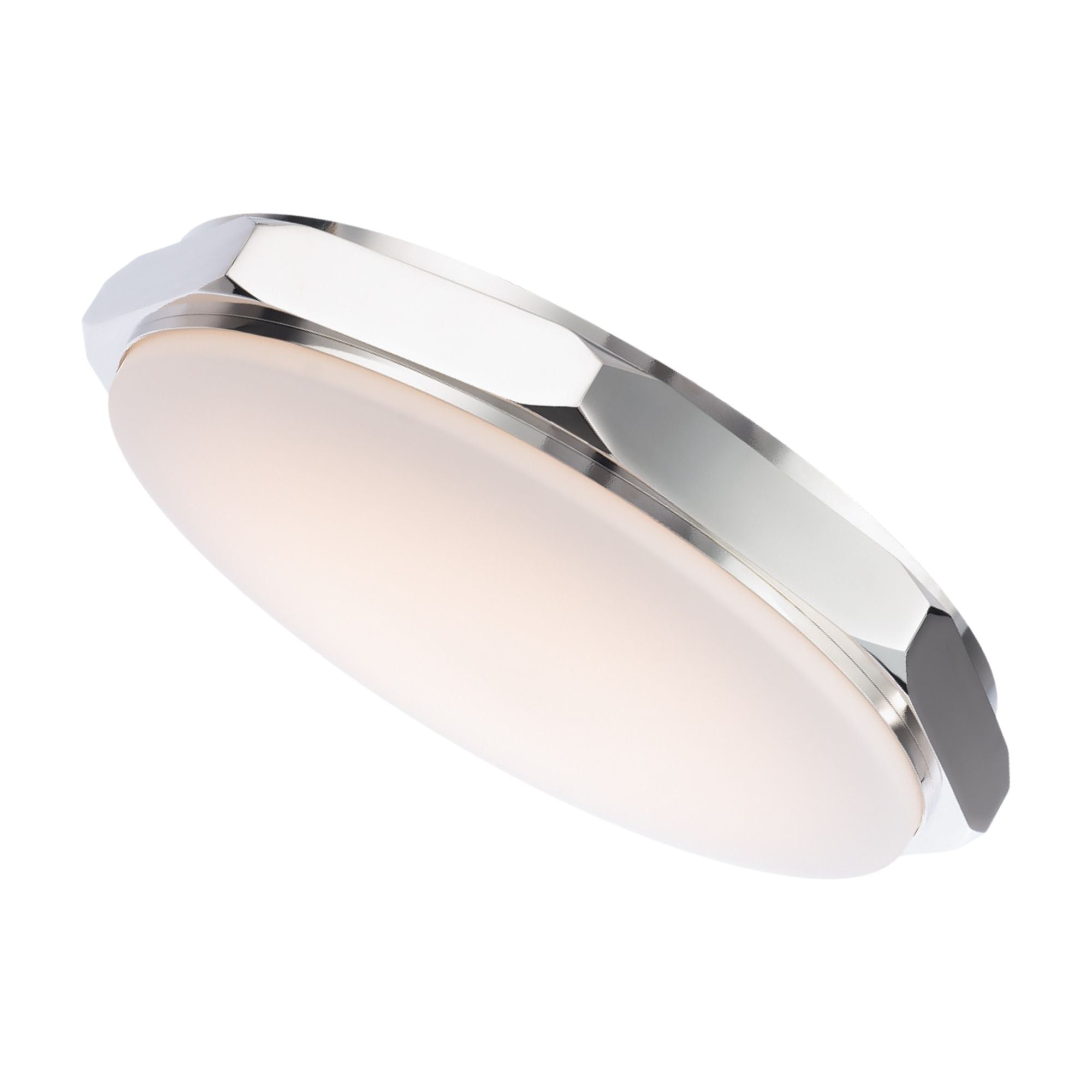 Grommet 16" LED Flush Mount, 3CCT, Polished Nickel Finish