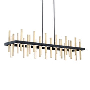 Modern Forms - Harmonix 56" LED Linear Pendant, Black & Aged Brass Finish | Bees Lighting