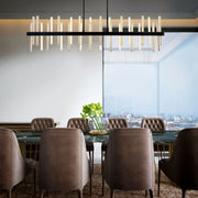 Modern Forms - Harmonix 56" LED Linear Pendant, Black & Aged Brass Finish | Bees Lighting