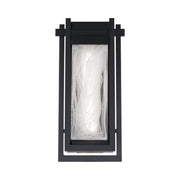 Haze 16" LED Outdoor Wall Sconce, Black Finish