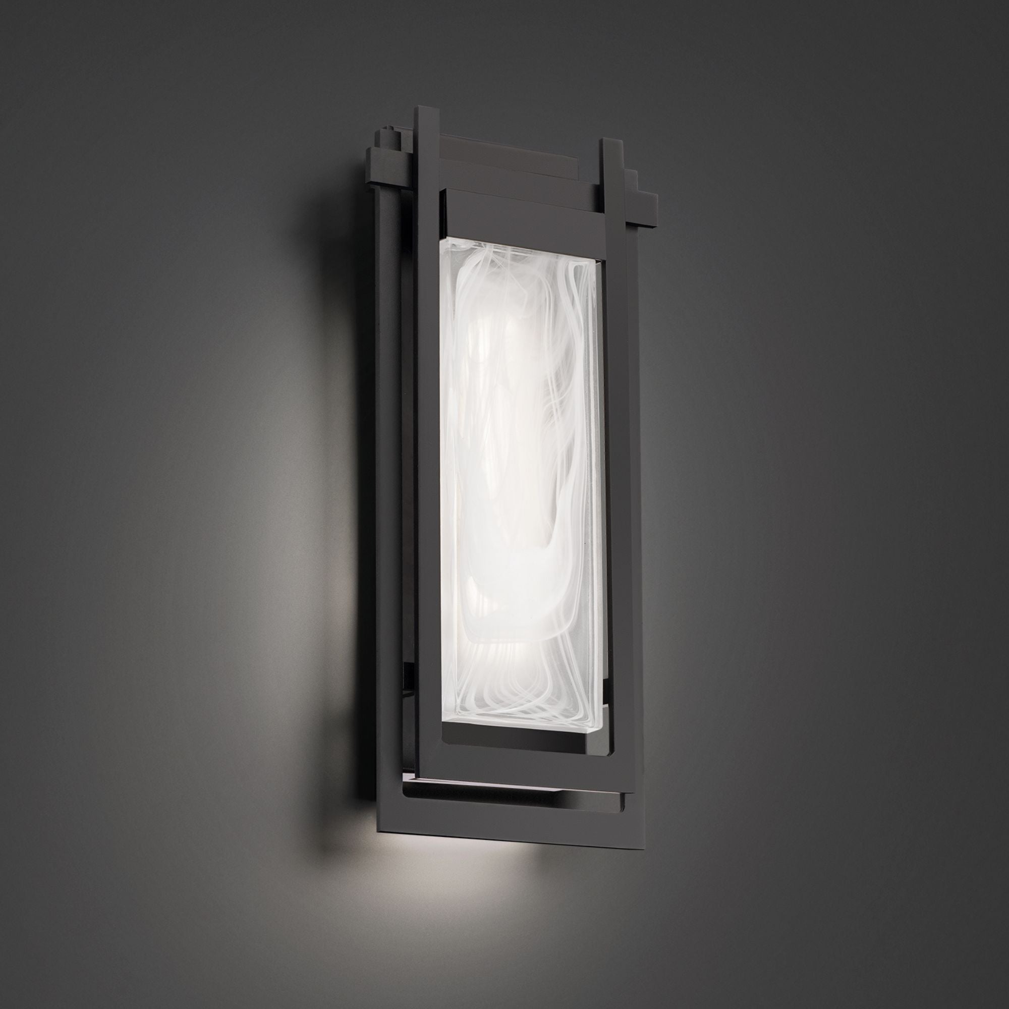 Haze 22" LED Outdoor Wall Sconce, Black Finish