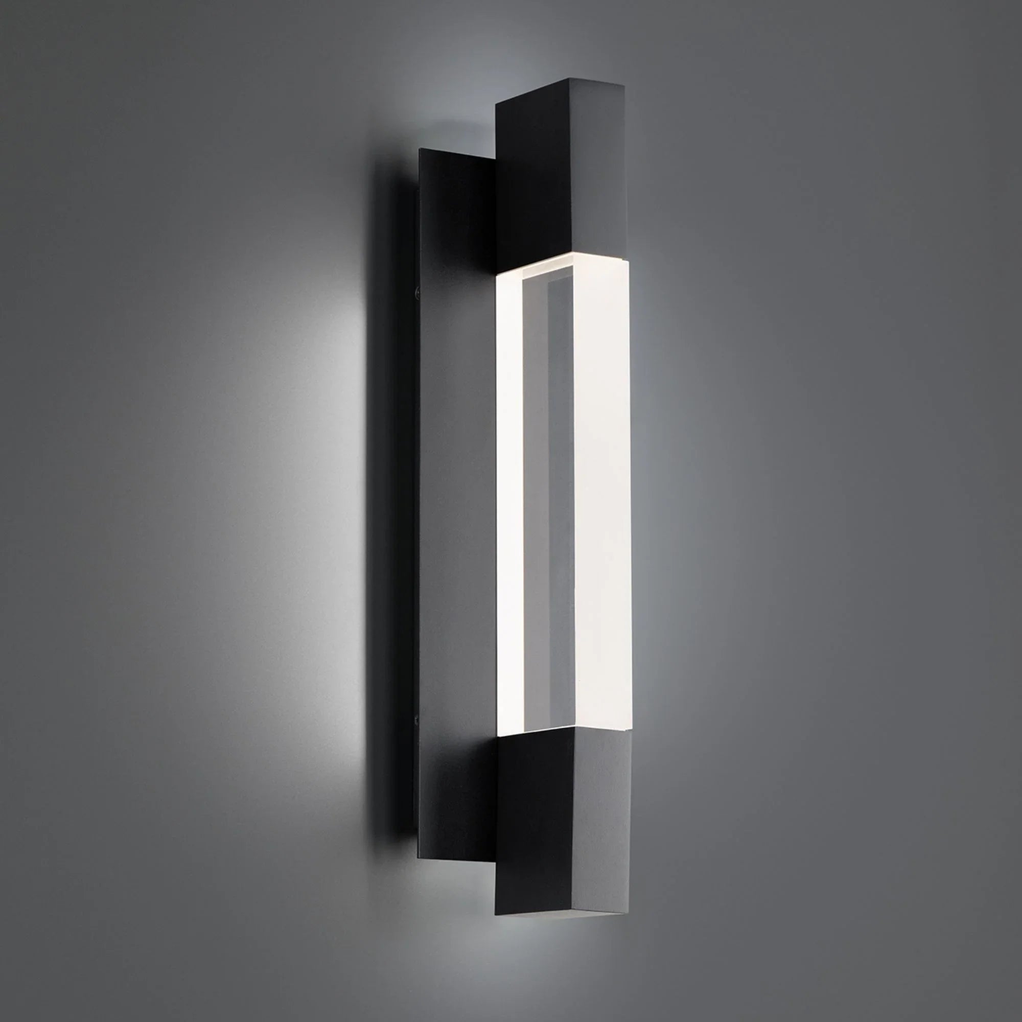 Heliograph 32" LED Outdoor Wall Sconce, Black Finish