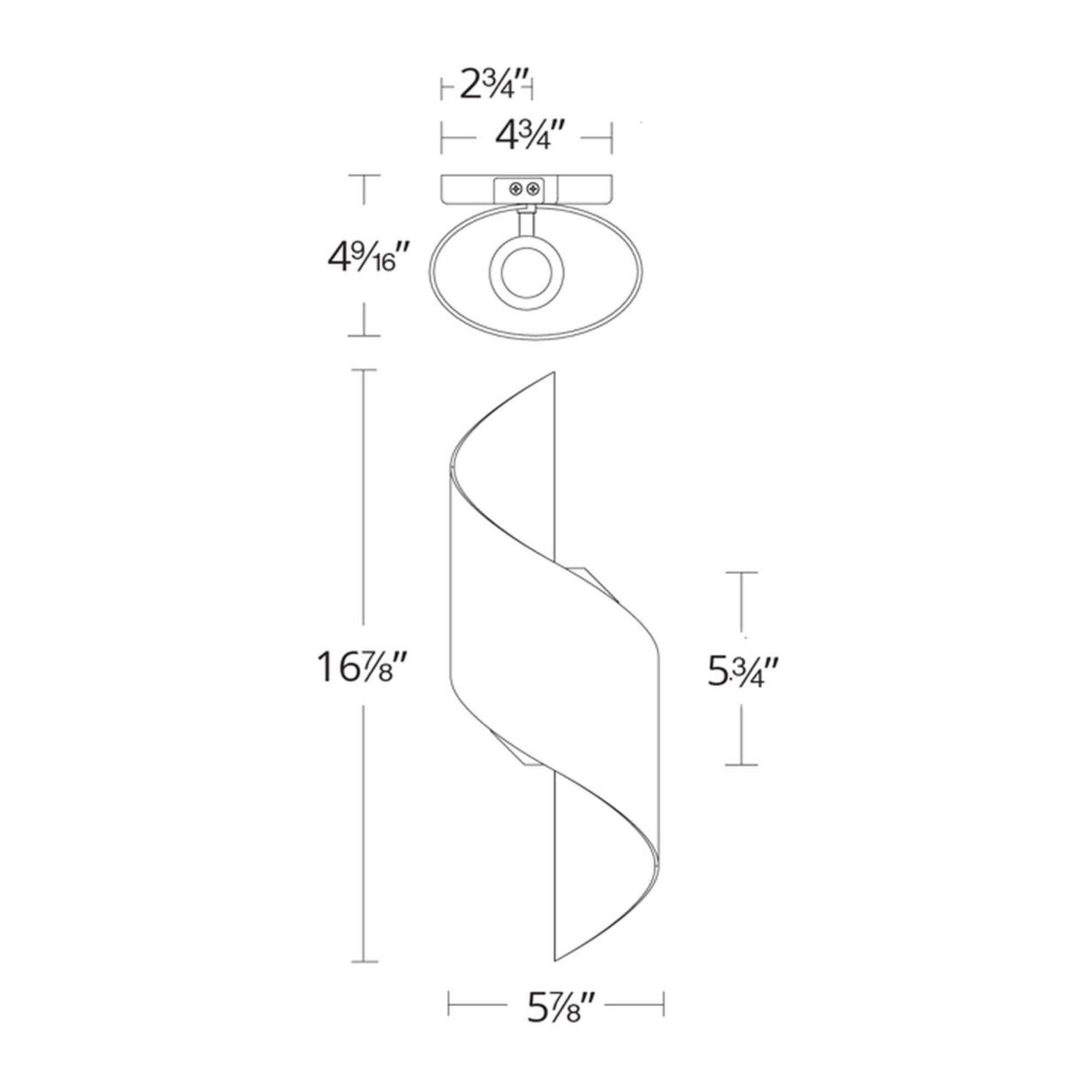 Helix 17" LED Outdoor Wall Sconce, Bronze Finish