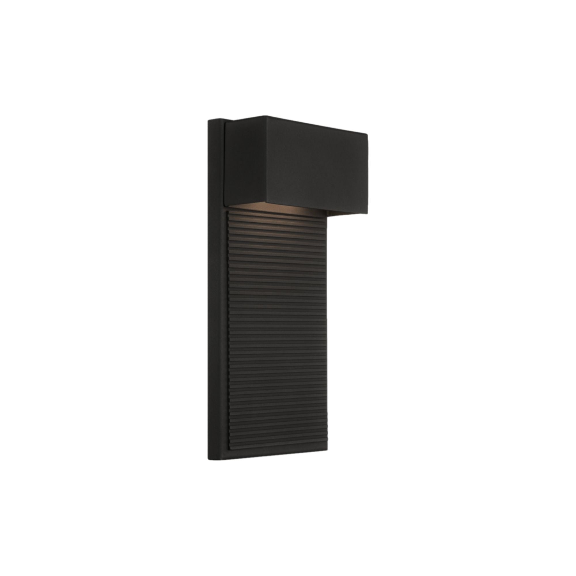 Hiline 8" LED Outdoor Wall Sconce, Black Finish