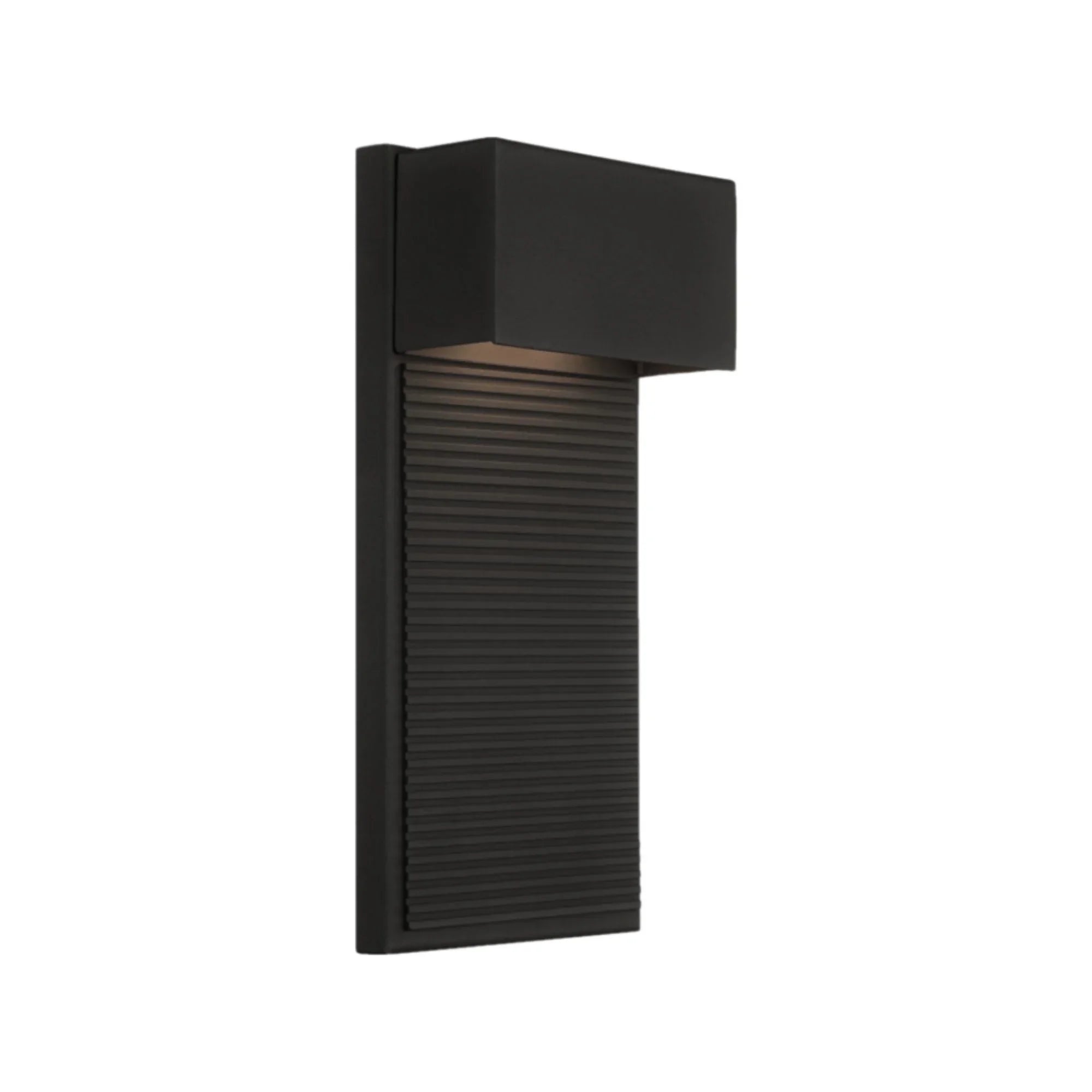 Hiline 12" LED Outdoor Wall Sconce, Black Finish