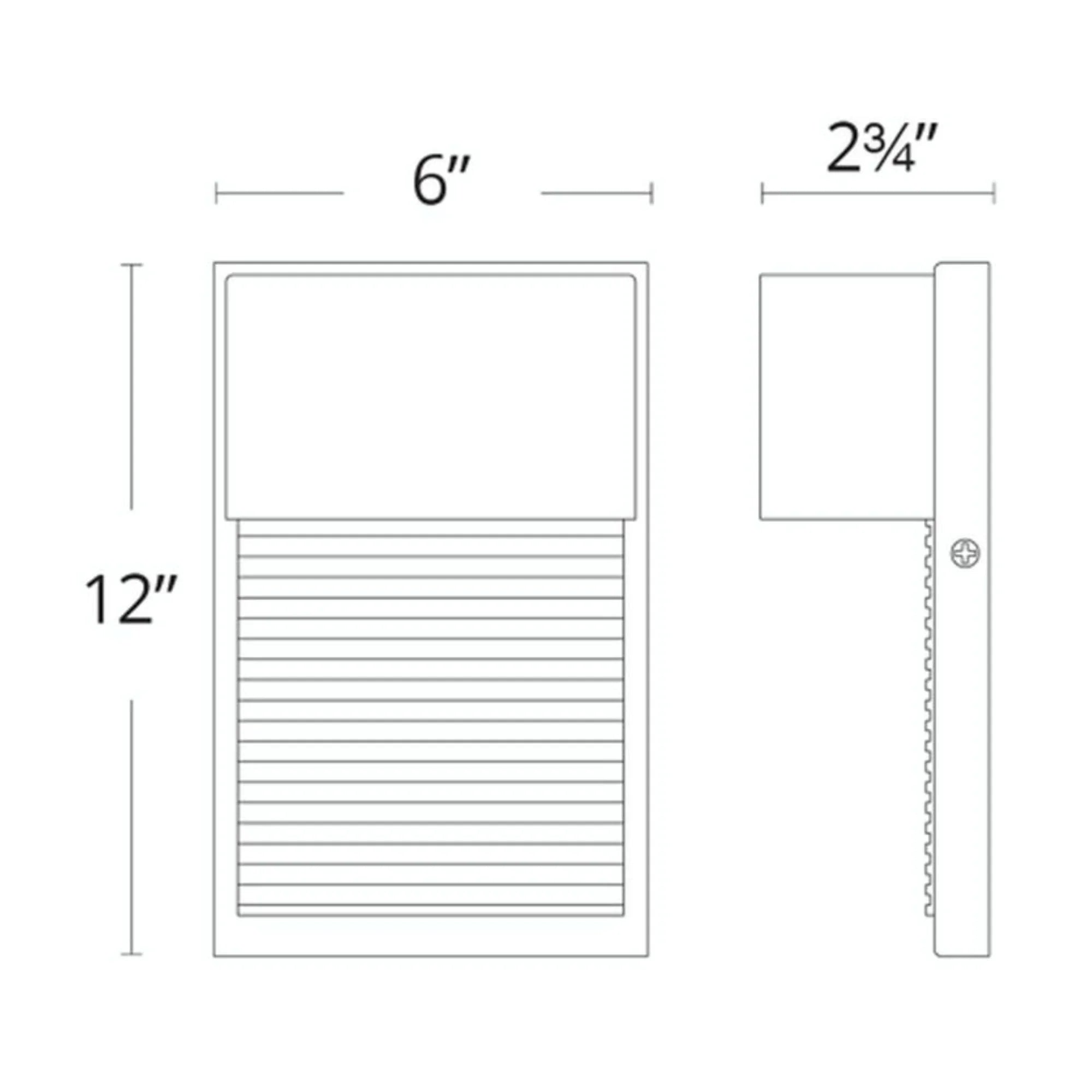 Hiline 12" LED Outdoor Wall Sconce, Black Finish