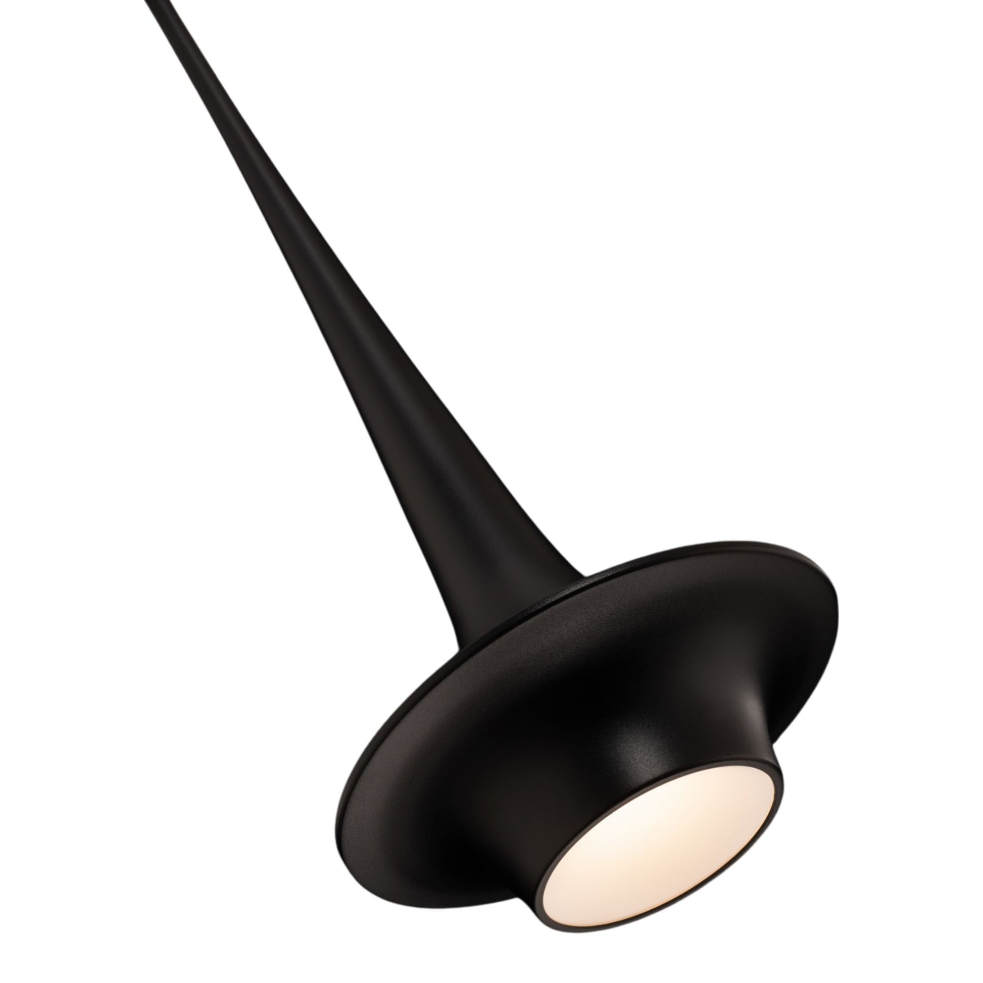 Hugo 24" LED Mini Pendant, Black Finish - Bees Lighting