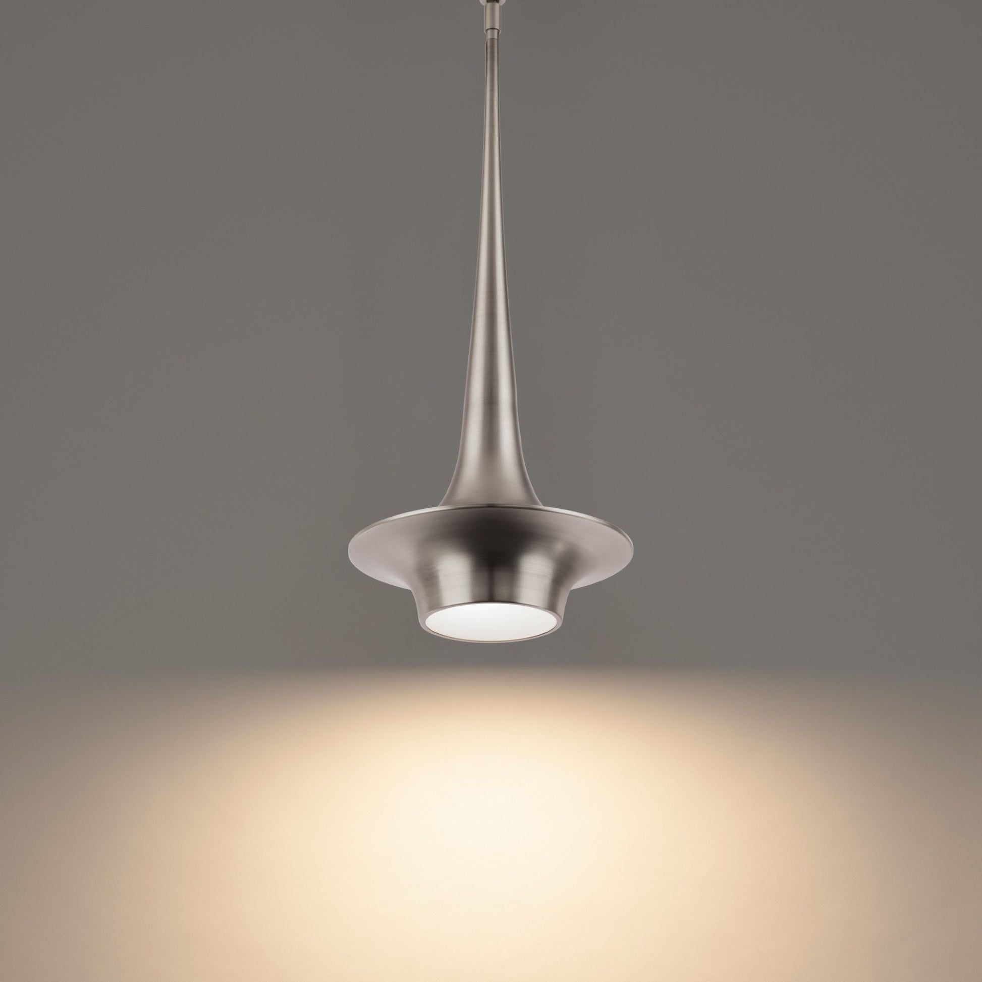 Hugo 24" LED Mini Pendant, Brushed Nickel Finish - Bees Lighting