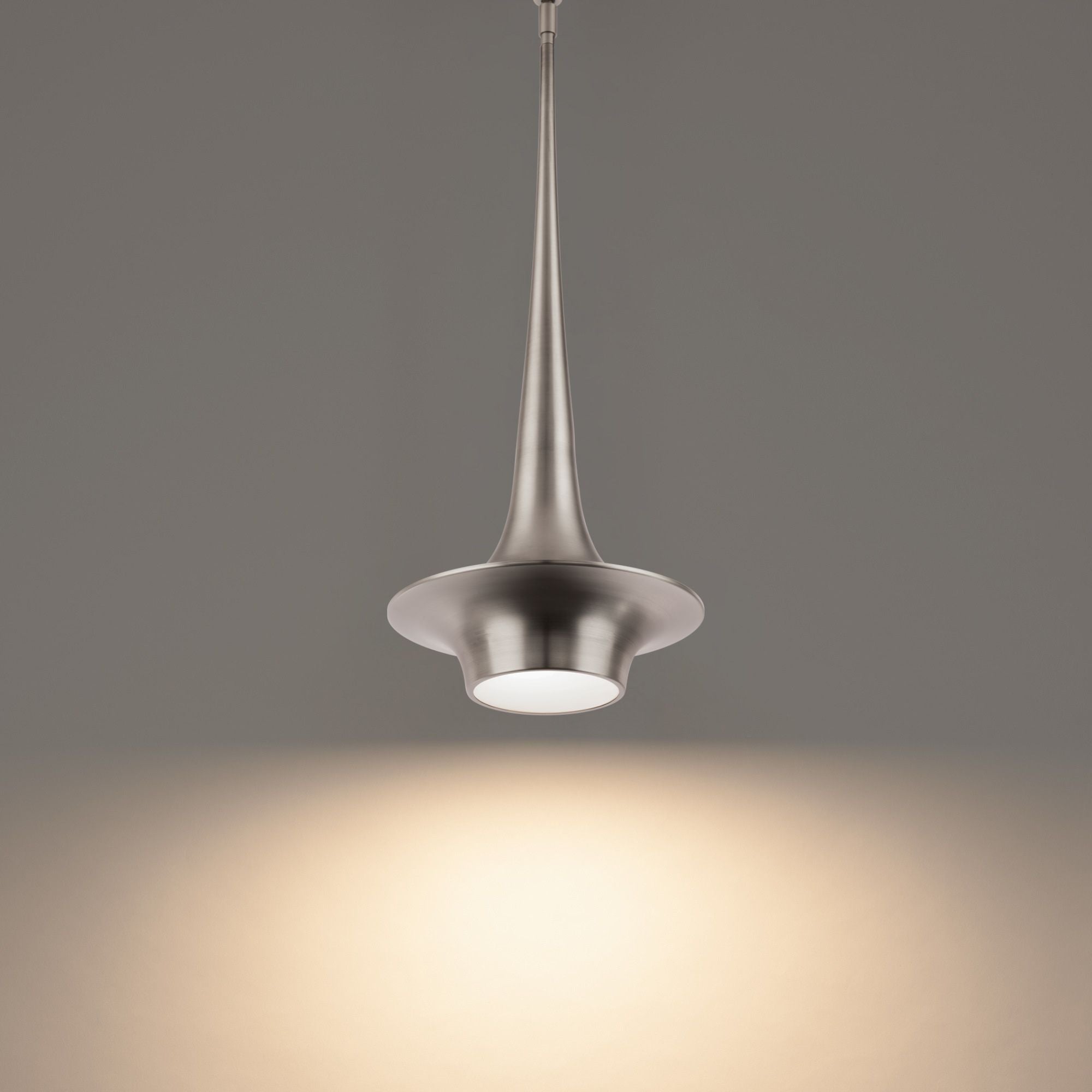 Hugo 24" LED Mini Pendant, Brushed Nickel Finish - Bees Lighting