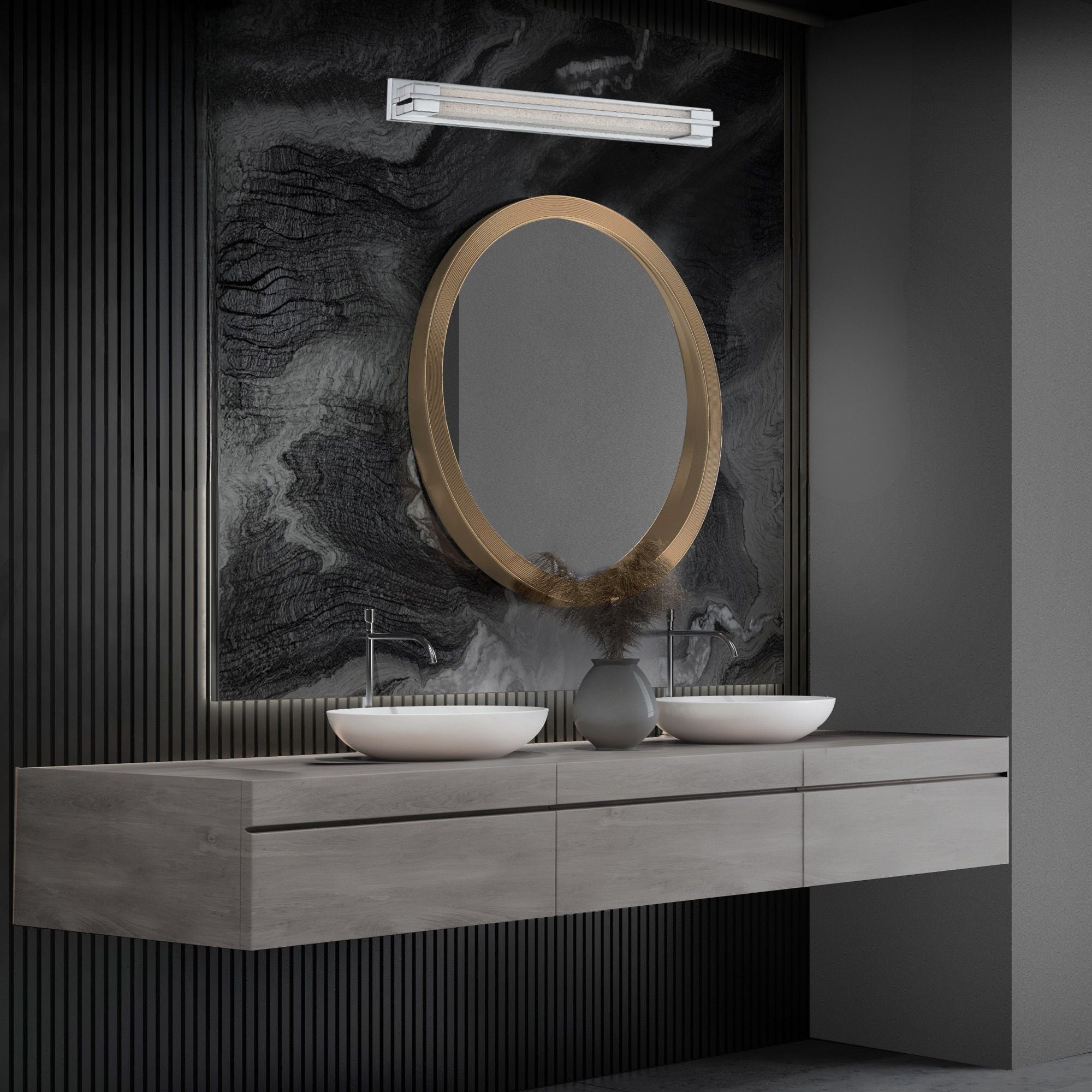 Ice 27" LED Bath & Vanity Light, Chrome Finish