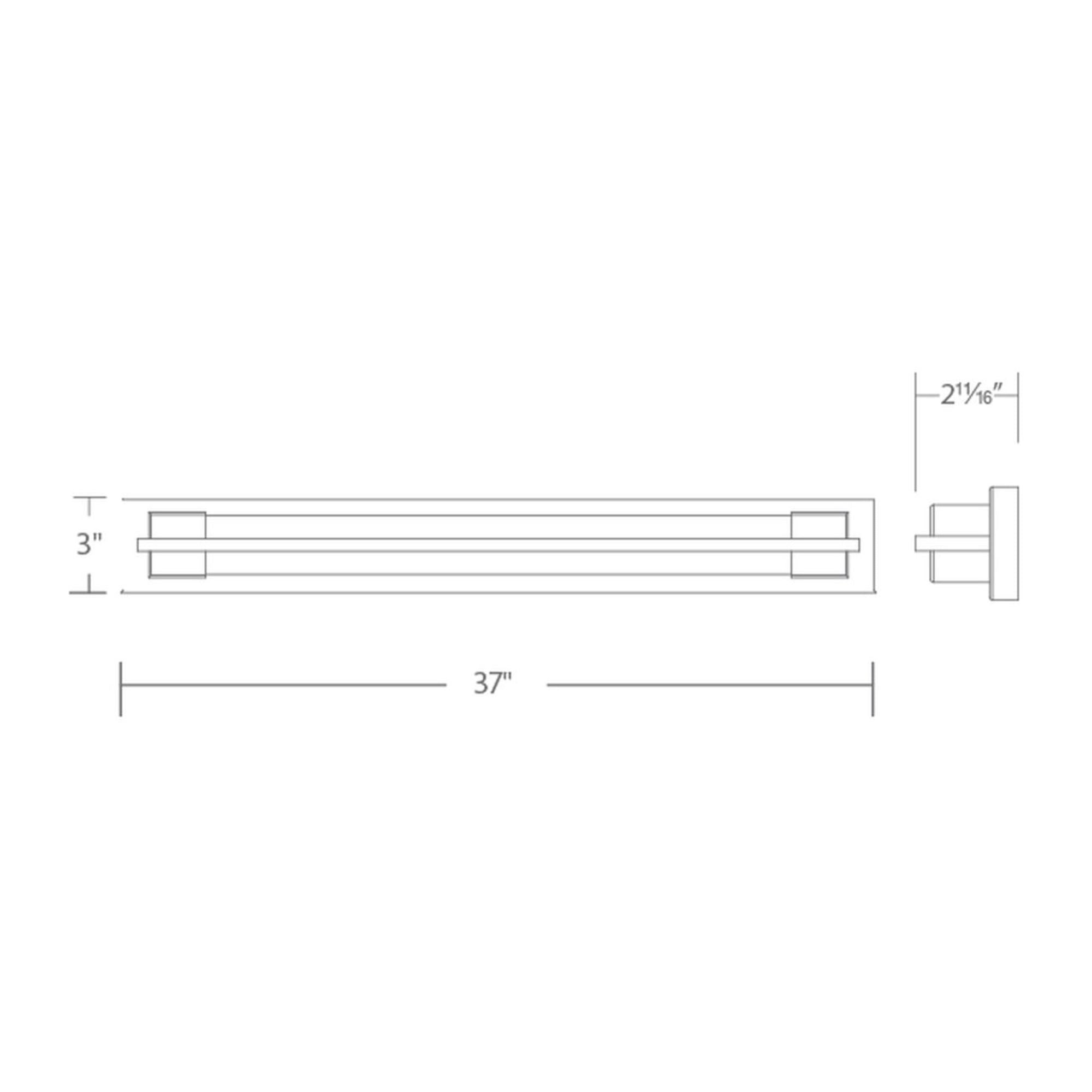 Ice 37" LED Bath & Vanity Light, Chrome Finish