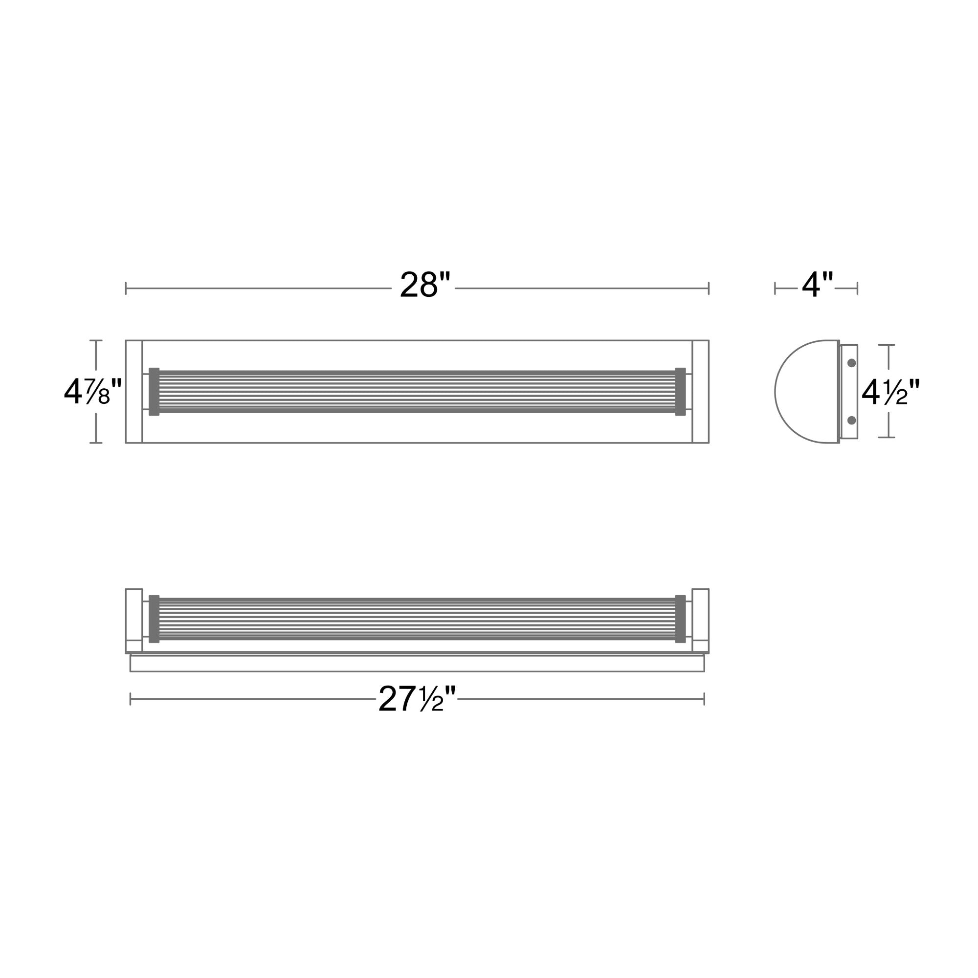 Modern Forms Iconix 28" LED Bath Vanity, 4CCT, Aged Brass Finish