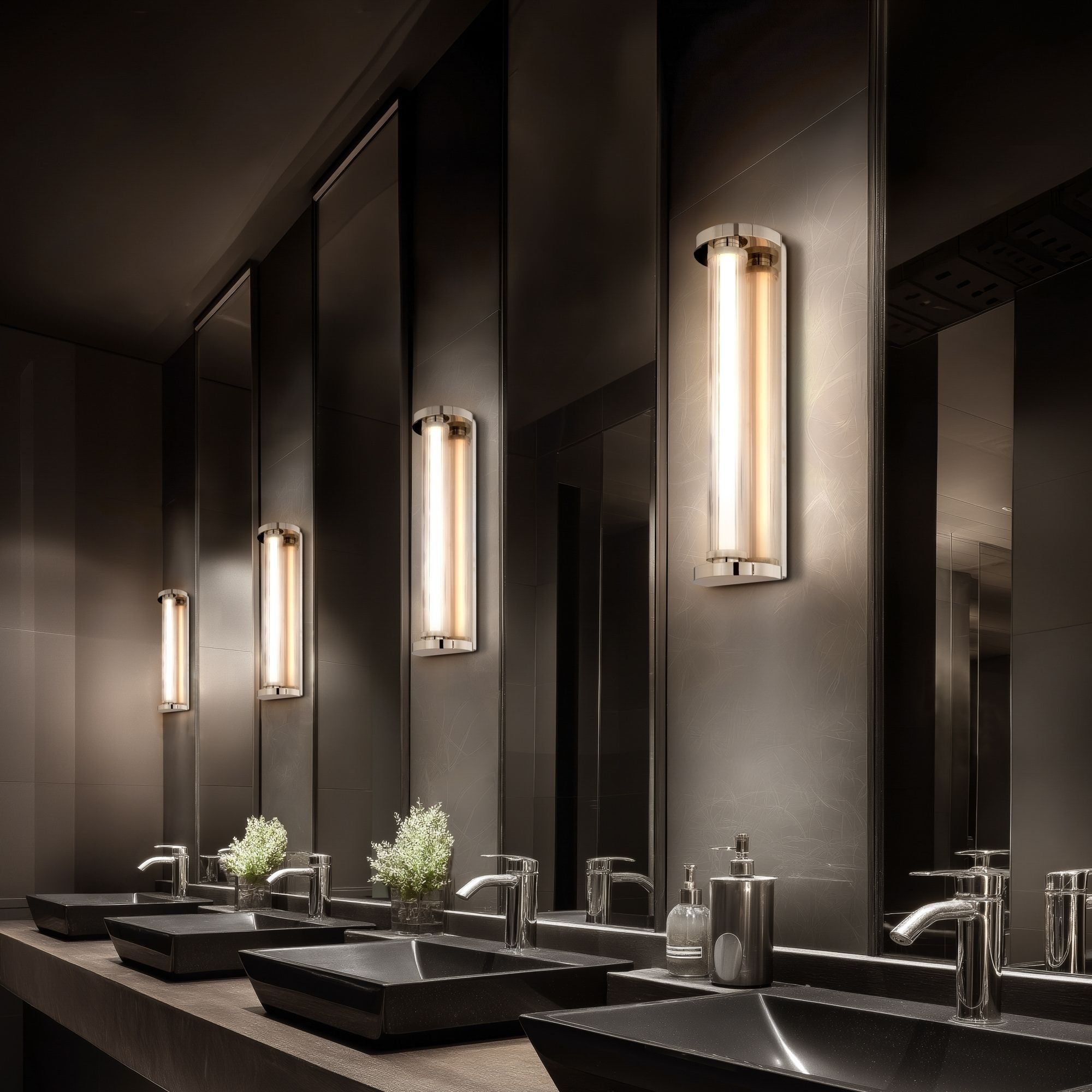 Modern Forms Iconix 28" LED Bath Vanity, 4CCT, Polished Nickel Finish