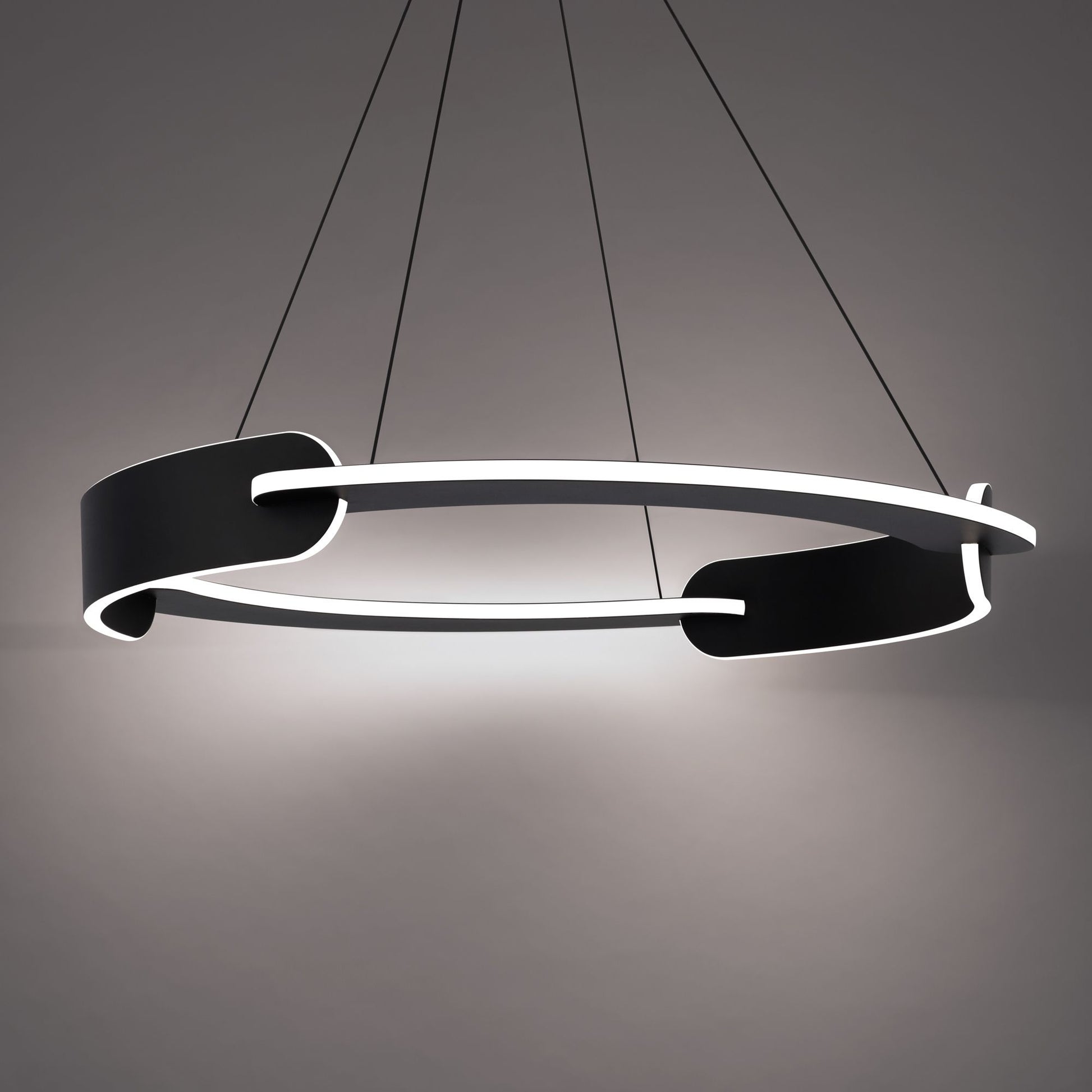 Ilios 32" LED Pendant, Black Finish - Bees Lighting