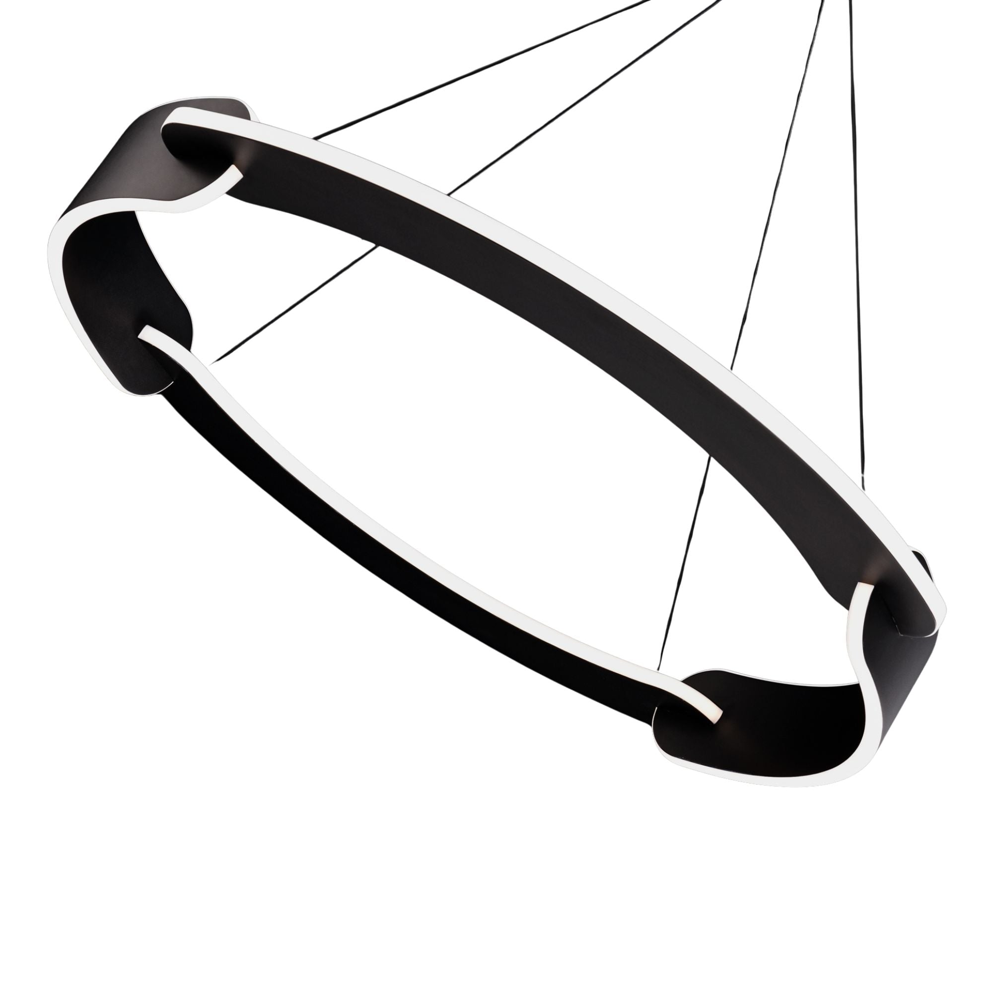 Ilios 42 in. LED Pendant Light Black finish - Bees Lighting