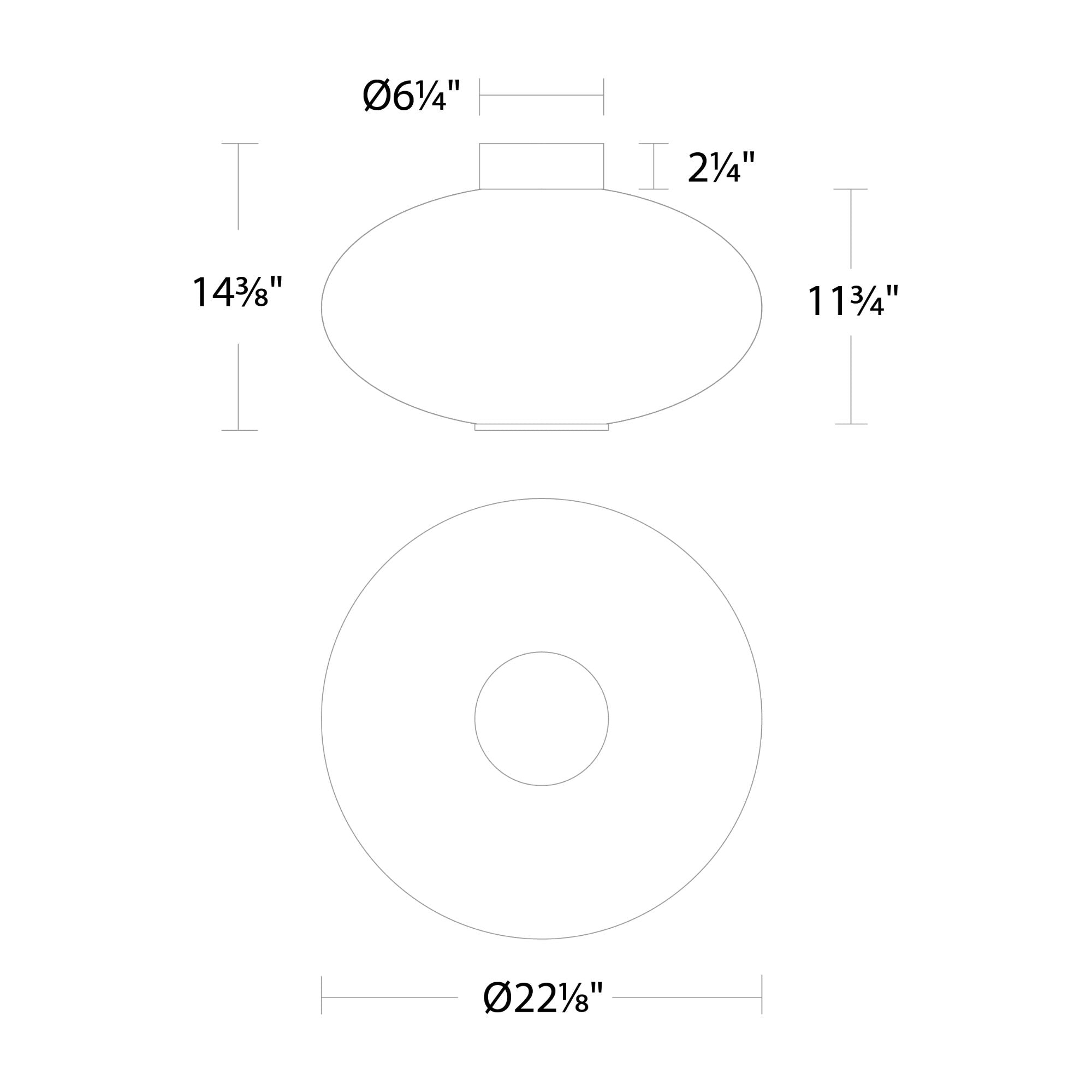 Illusion 22" LED Flush Mount, 3CCT, Aged Brass Finish