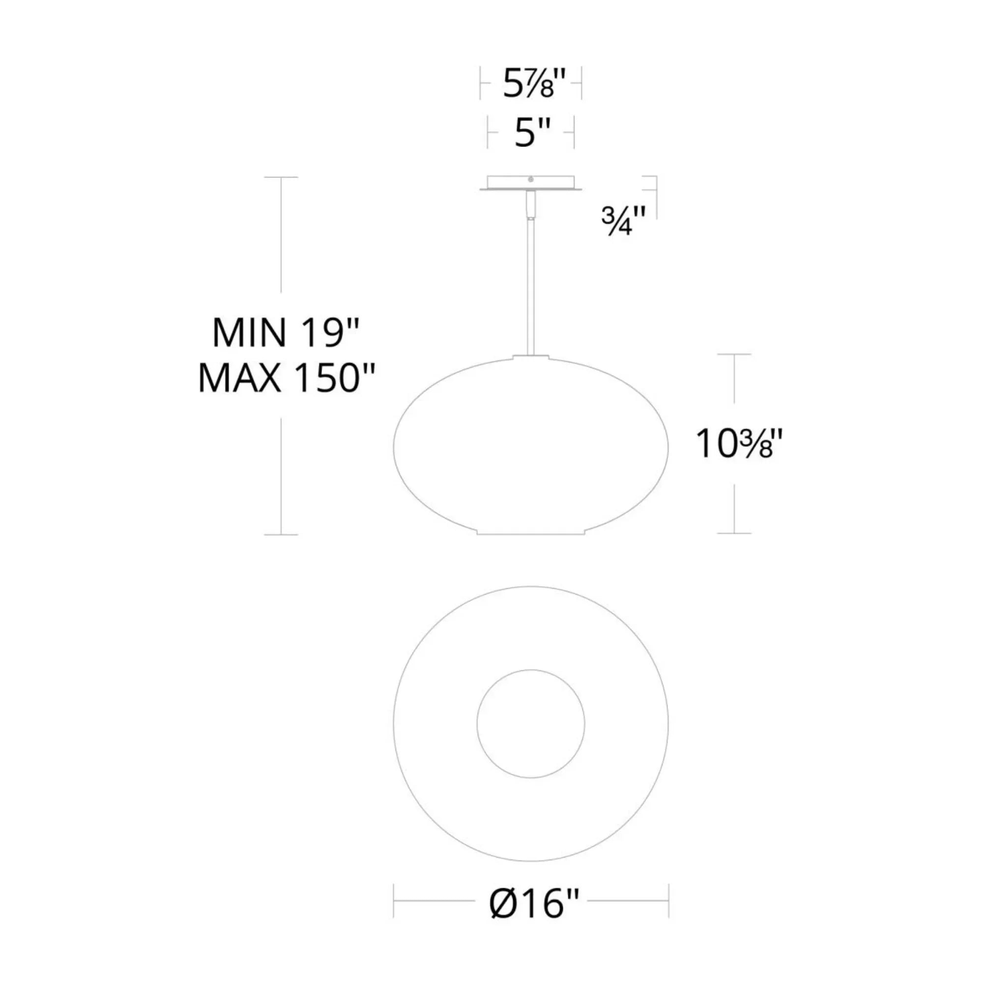 Modern Forms - Illusion 16" LED Pendant, 2700K, Aged Brass Finish | Bees Lighting