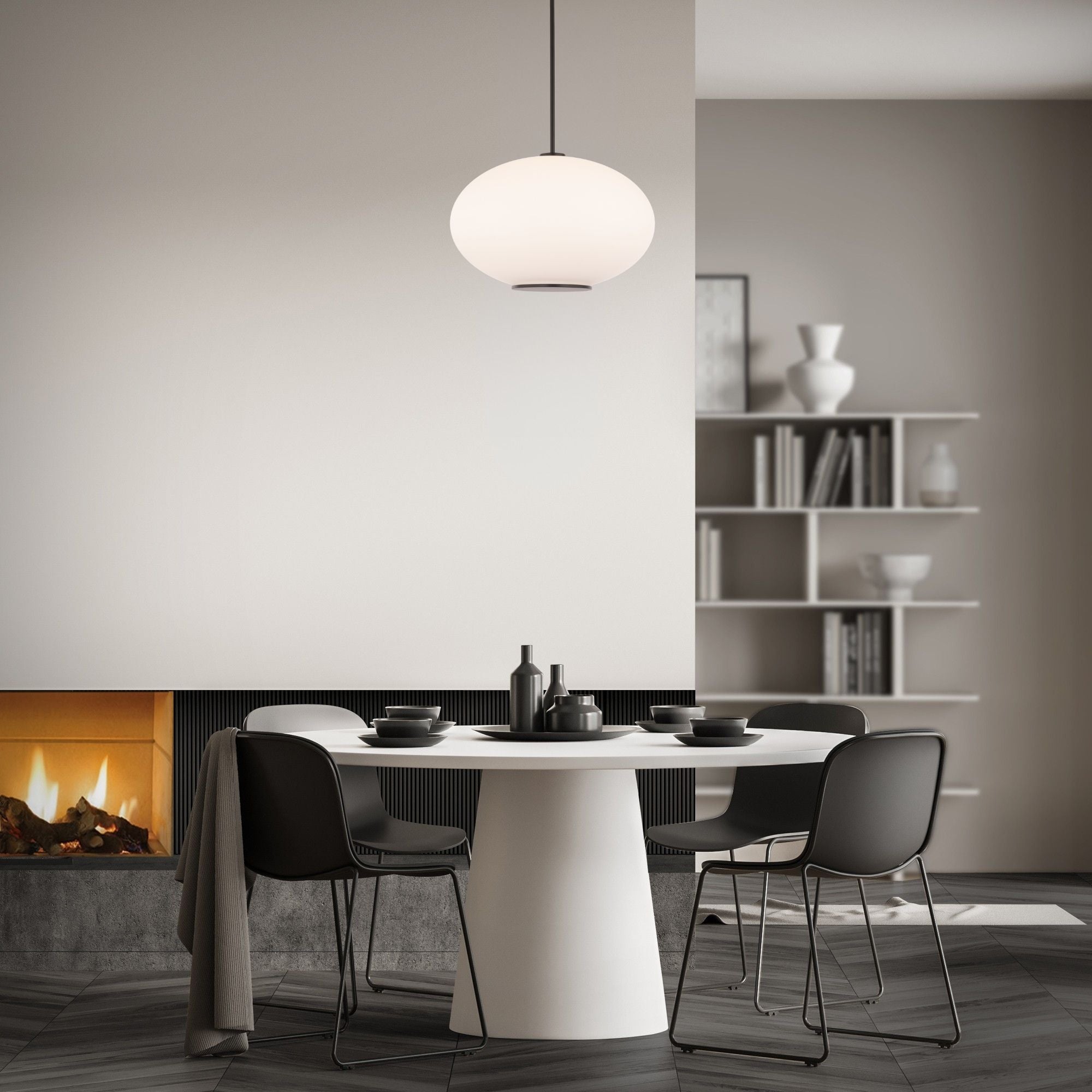 Illusion 16" LED Pendant, 2700K, Black Finish