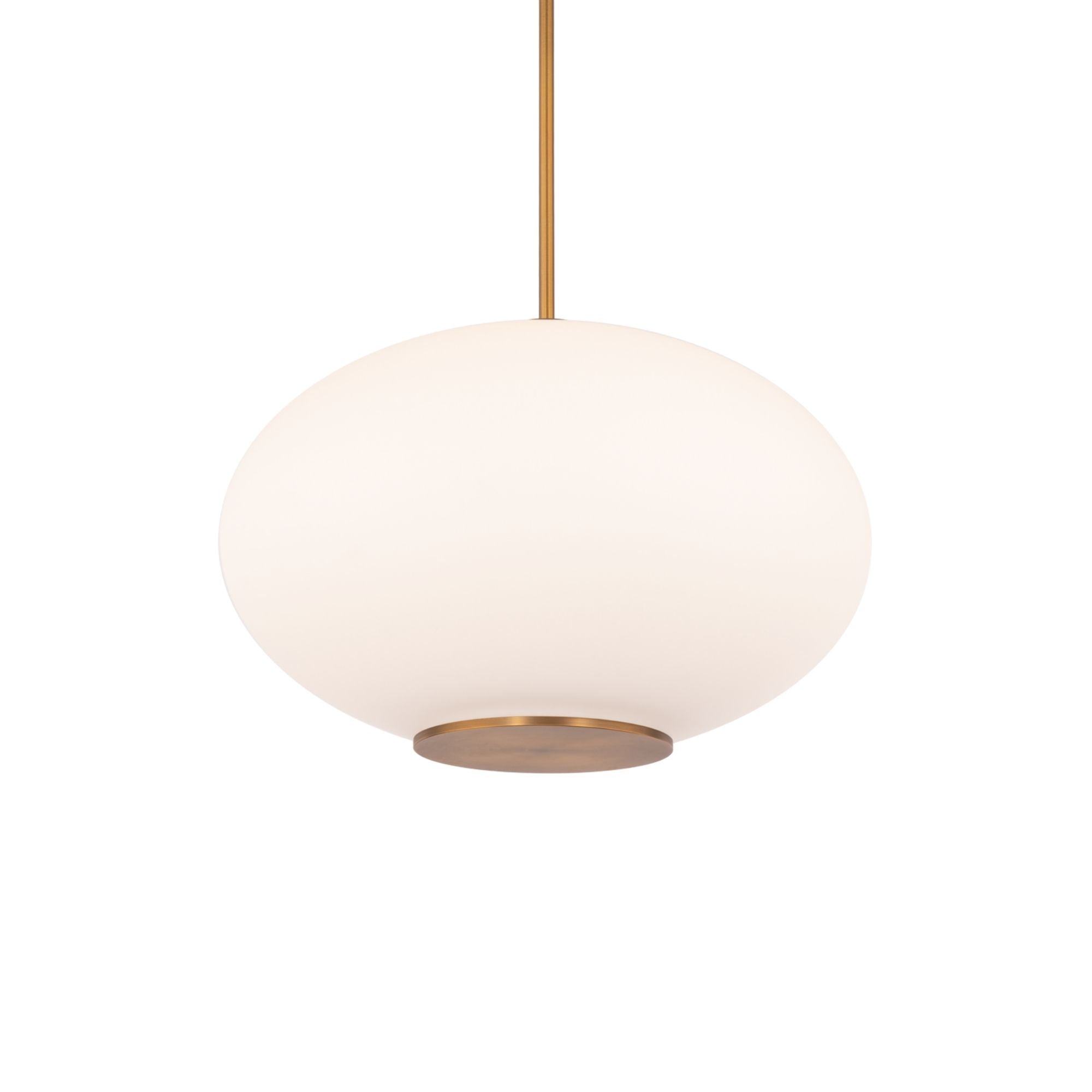 Illusion 16" LED Pendant, 3000K, Aged Brass Finish