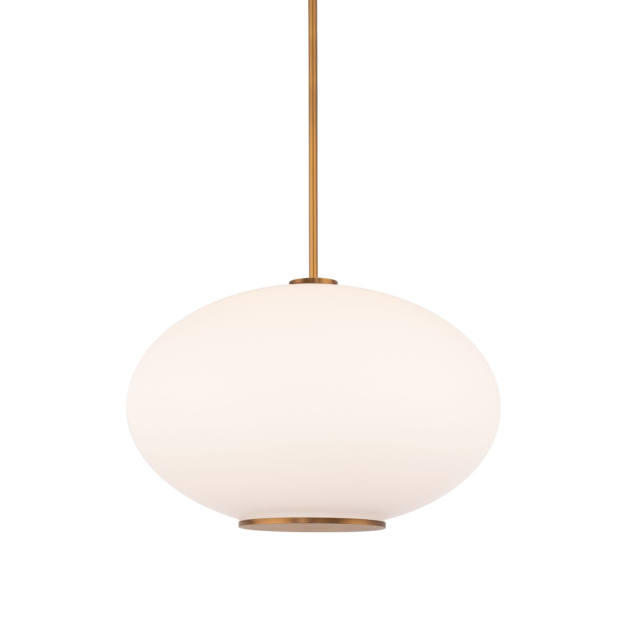 Illusion 16" LED Pendant, 3000K, Aged Brass Finish