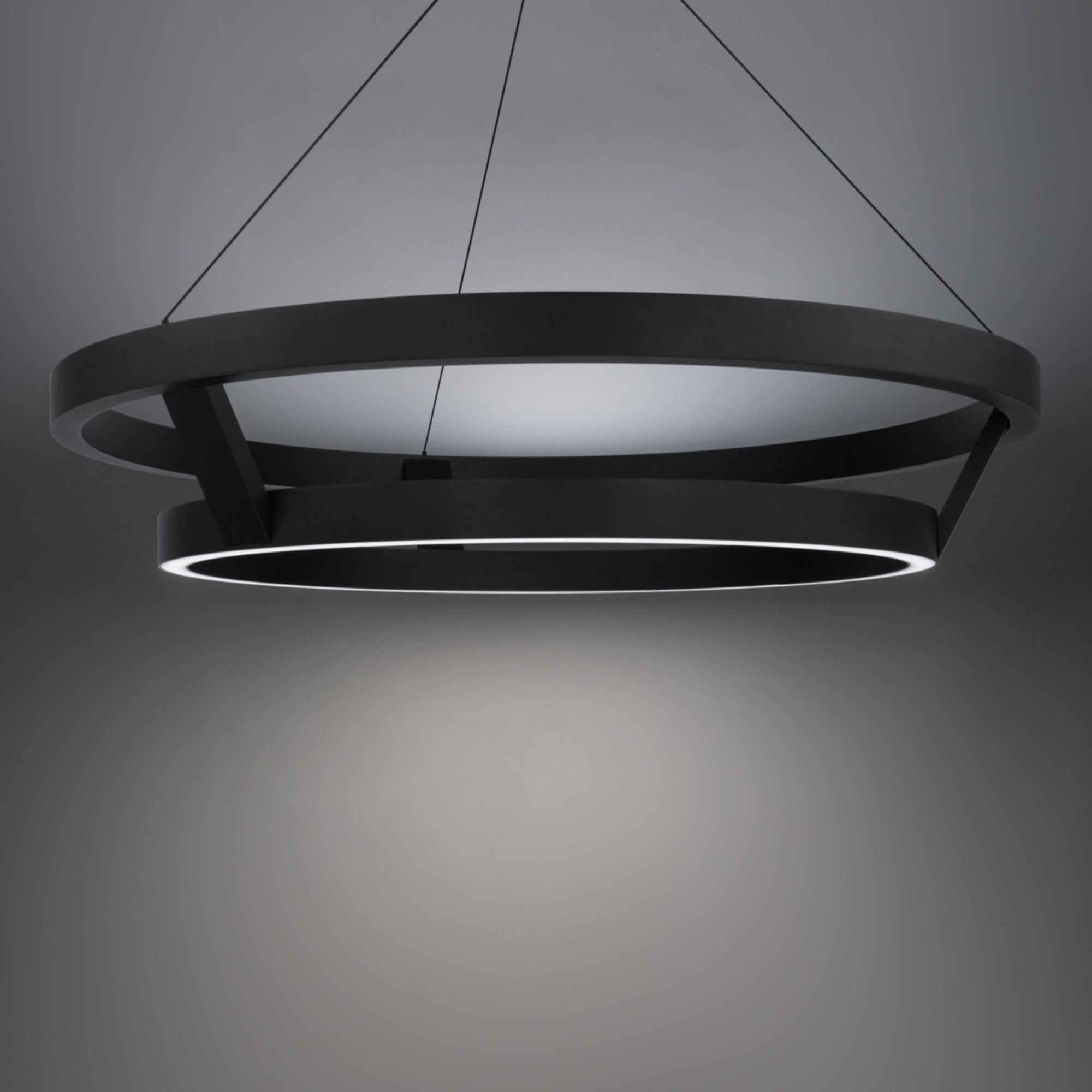 Imperial 42" LED Chandelier, Black Finish