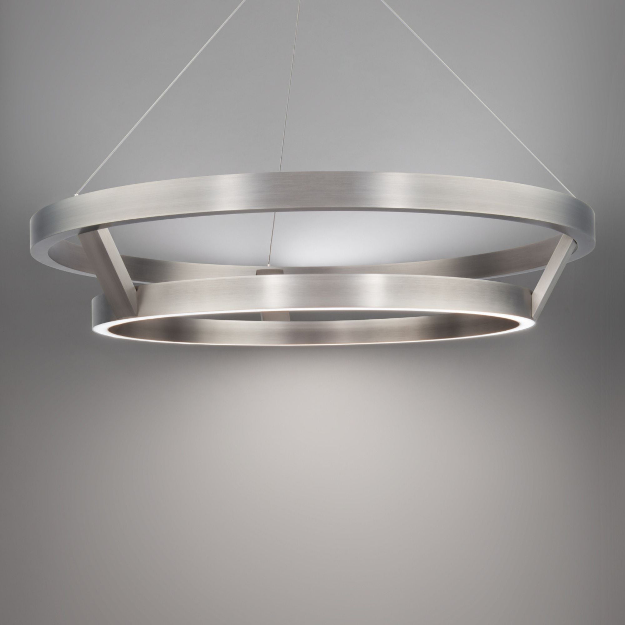Imperial 42" LED Chandelier, Brushed Nickel Finish