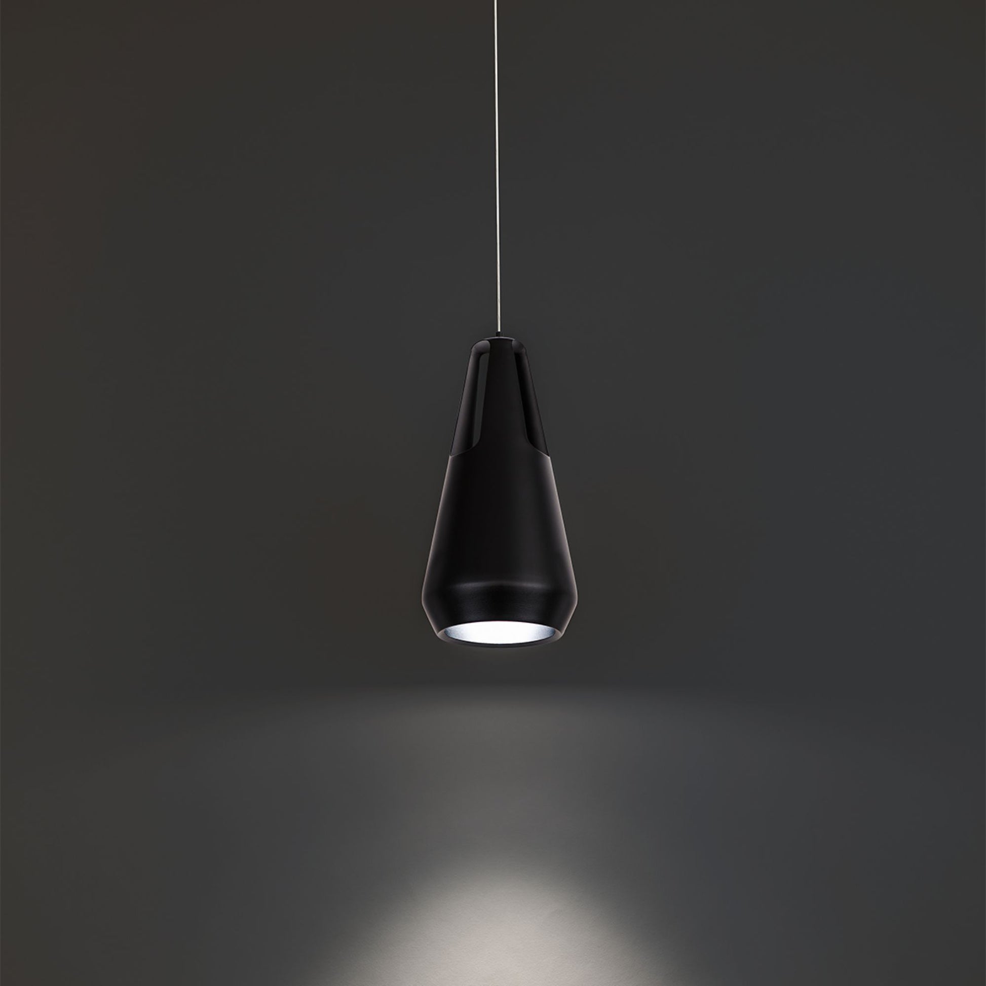 Ingot 10" LED Mini Pendant, Black Finish - Bees Lighting