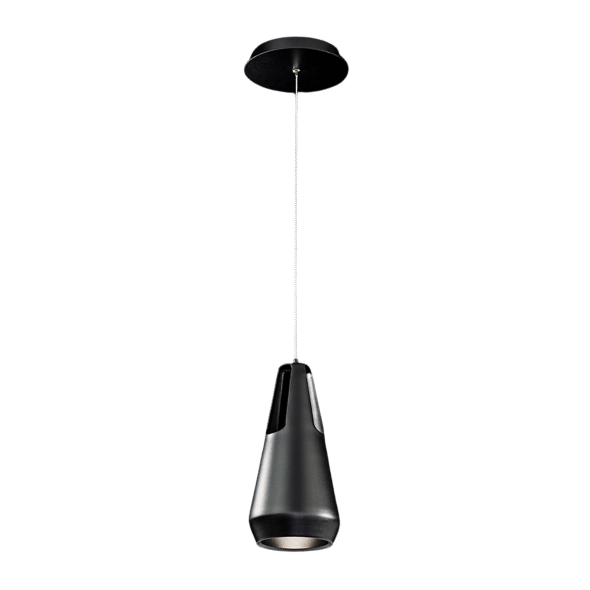 Ingot 10" LED Mini Pendant, Black Finish - Bees Lighting