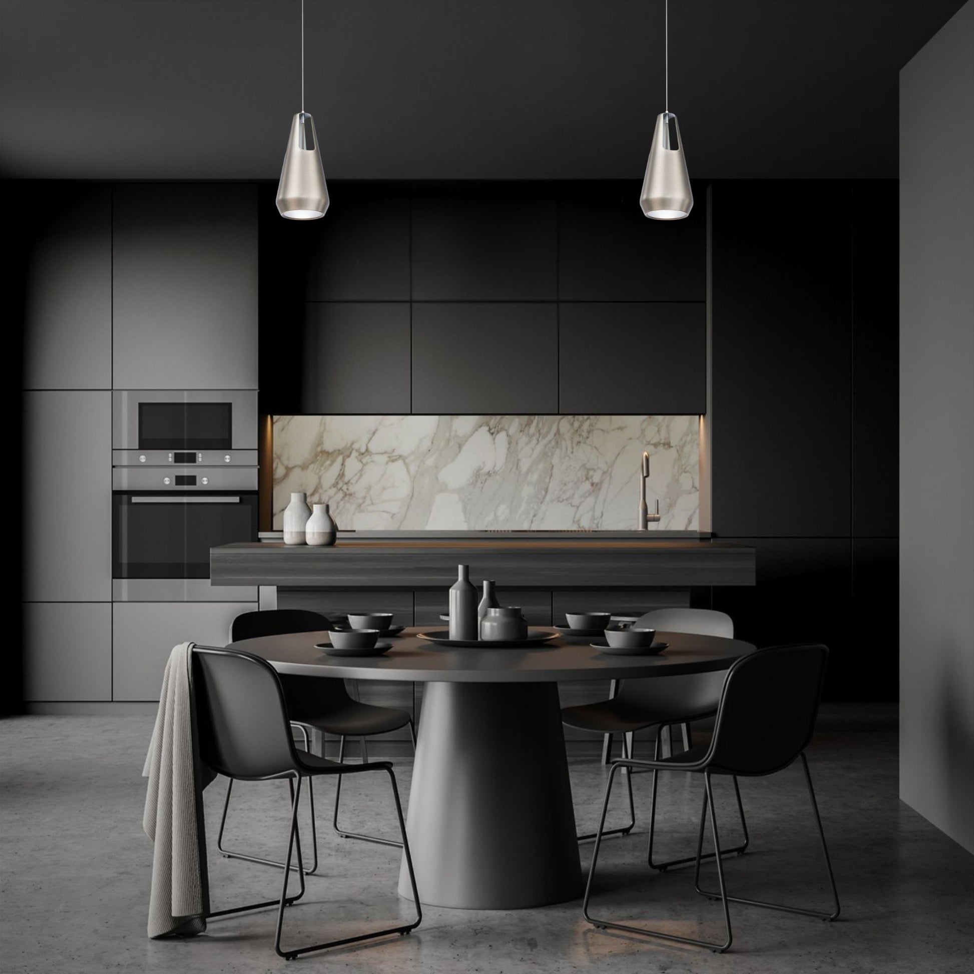 Ingot 10" LED Mini Pendant, Brushed Nickel Finish - Bees Lighting