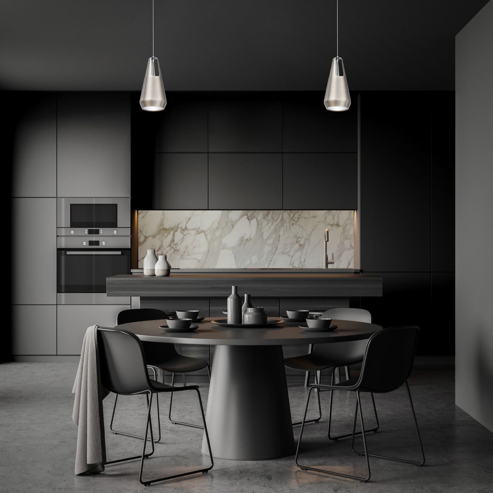 Ingot 10" LED Mini Pendant, Brushed Nickel Finish - Bees Lighting