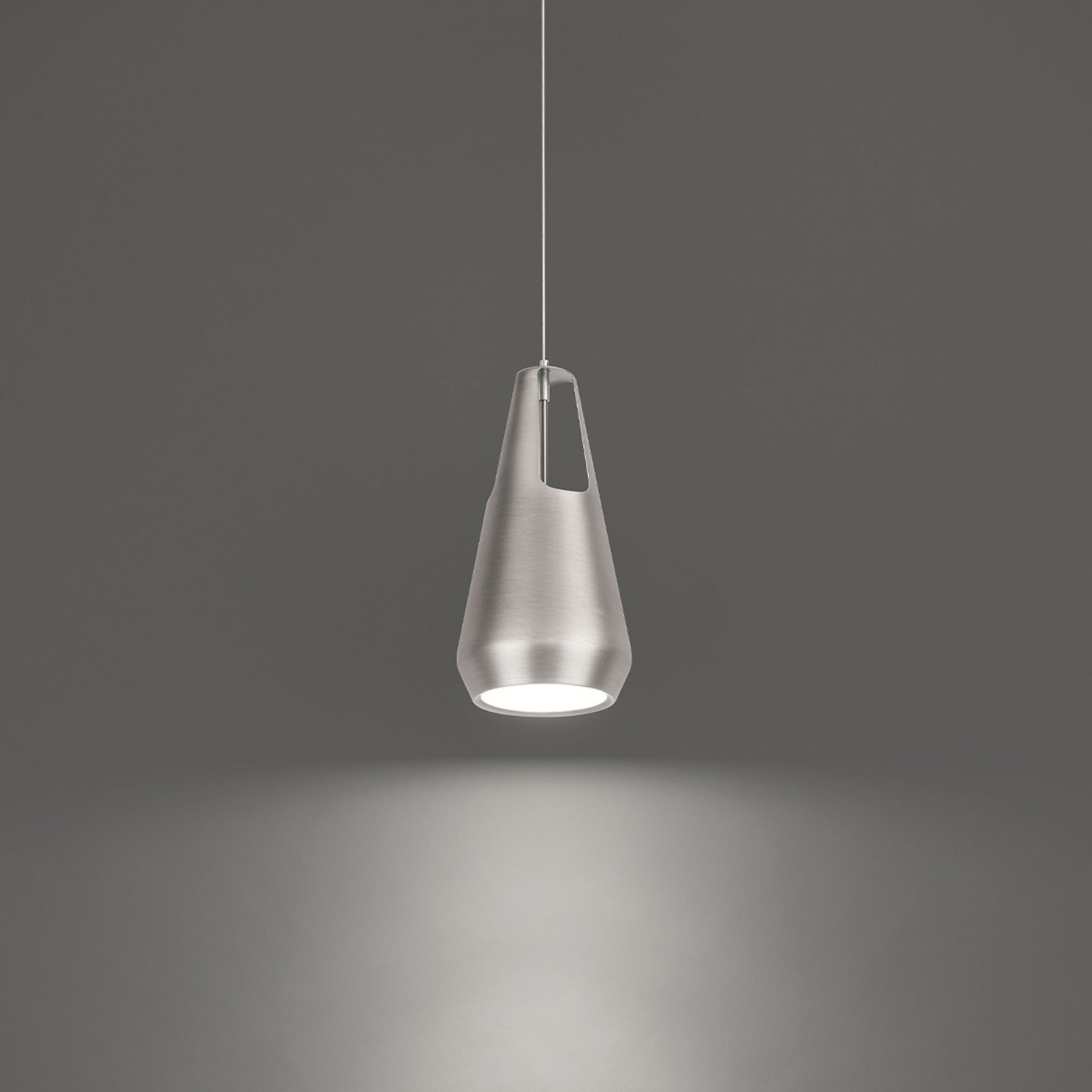 Ingot 10" LED Mini Pendant, Brushed Nickel Finish - Bees Lighting