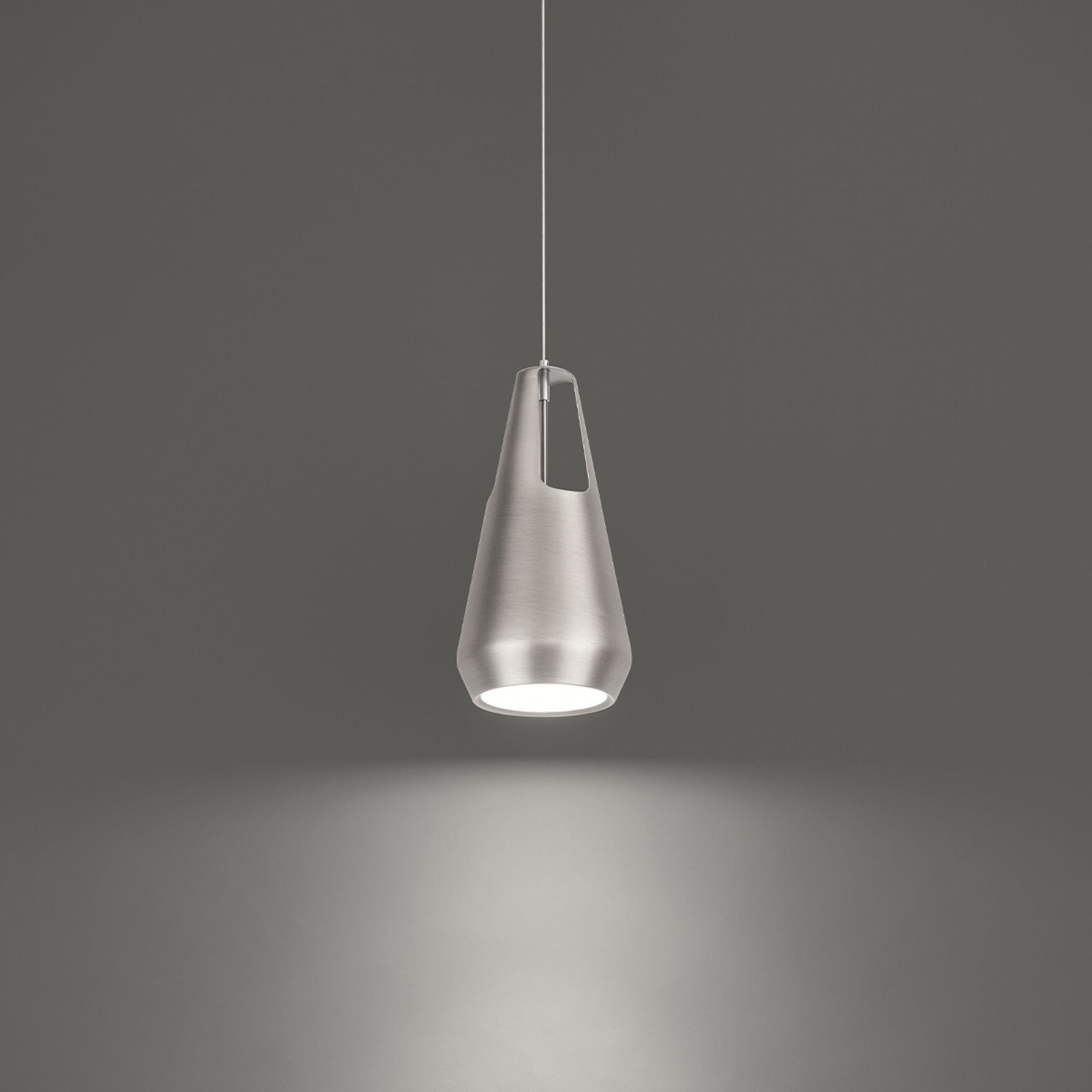 Ingot 10" LED Mini Pendant, Brushed Nickel Finish - Bees Lighting