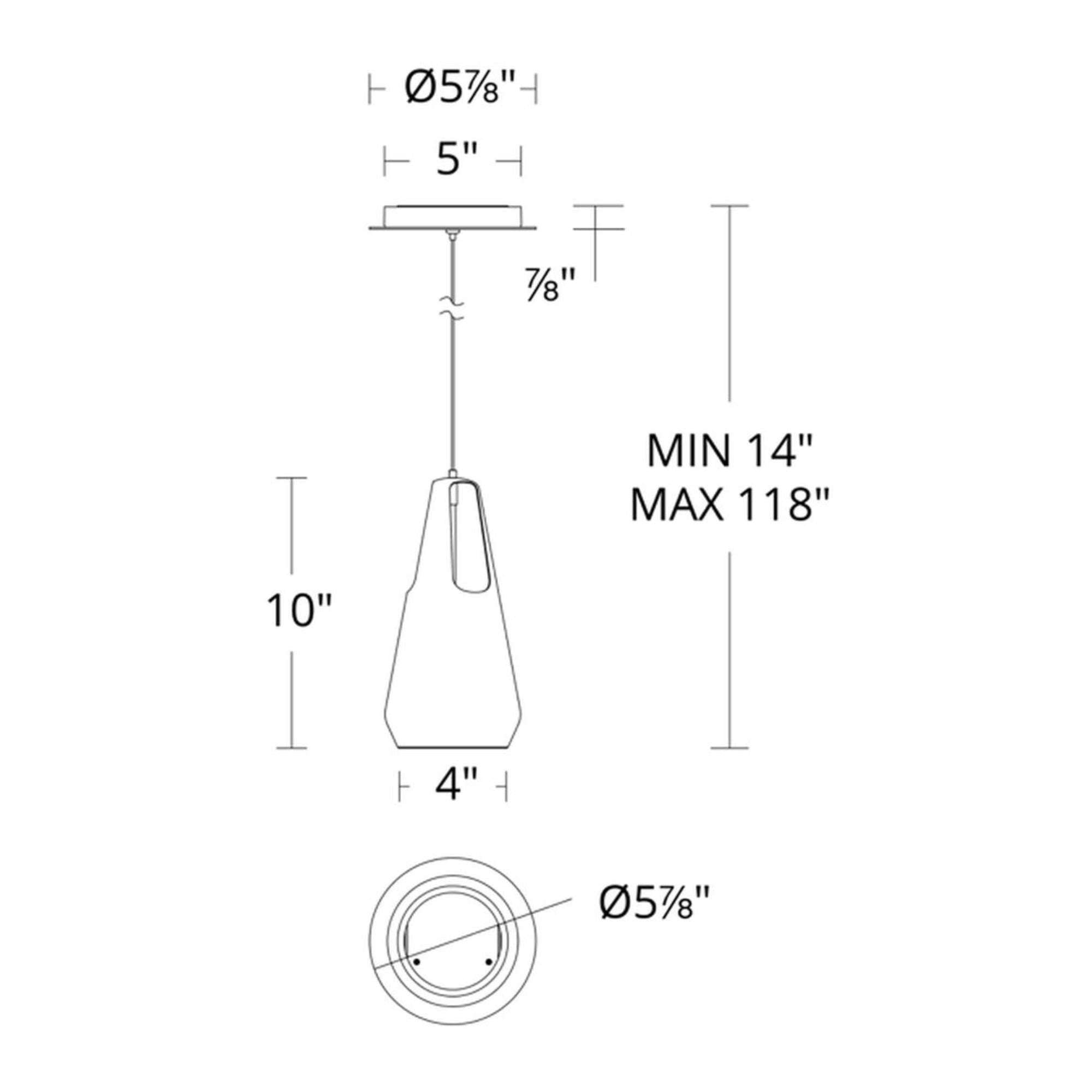 Ingot 10" LED Mini Pendant, Brushed Nickel Finish - Bees Lighting