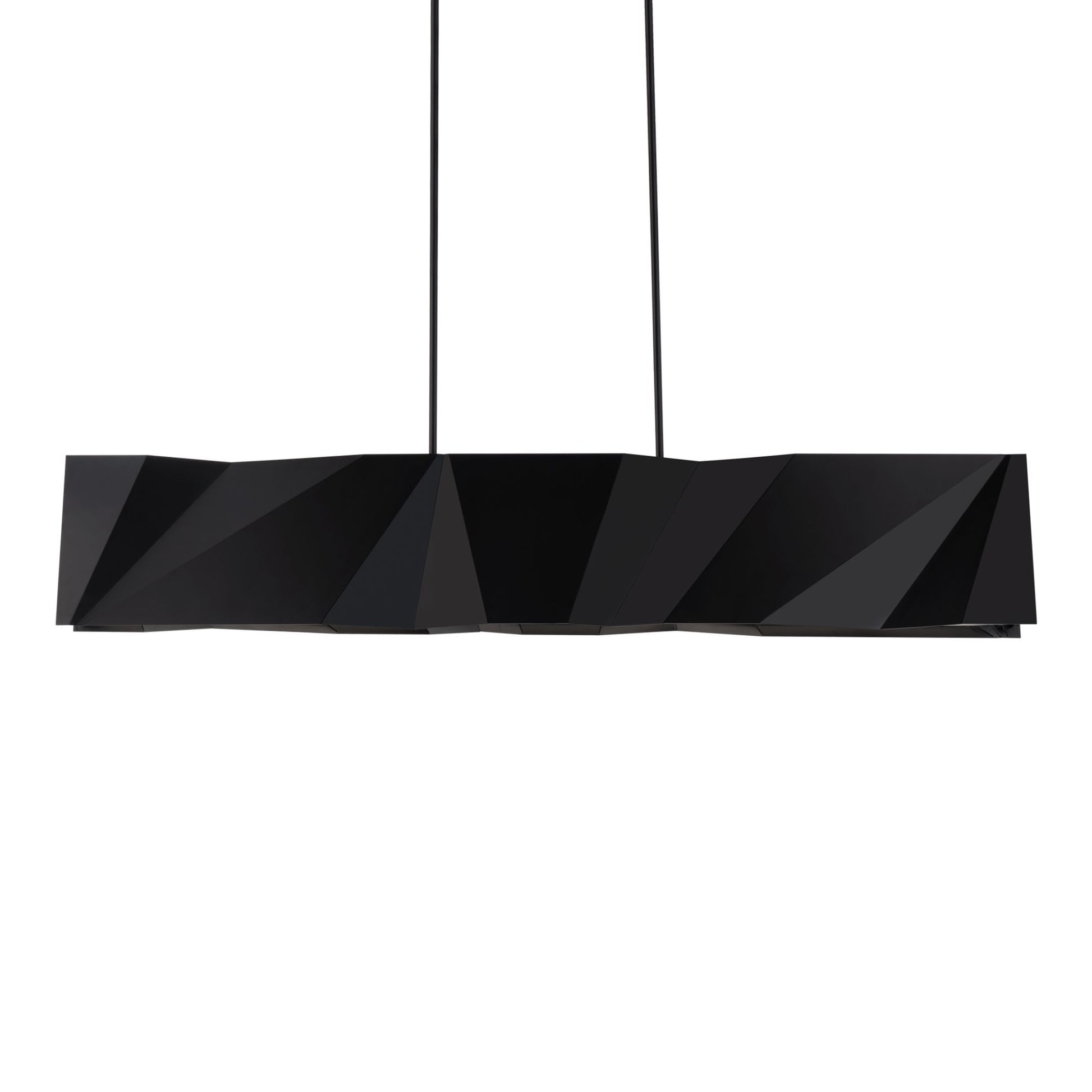 Intrasection 56" LED Linear Pendant, Black Finish - Bees Lighting