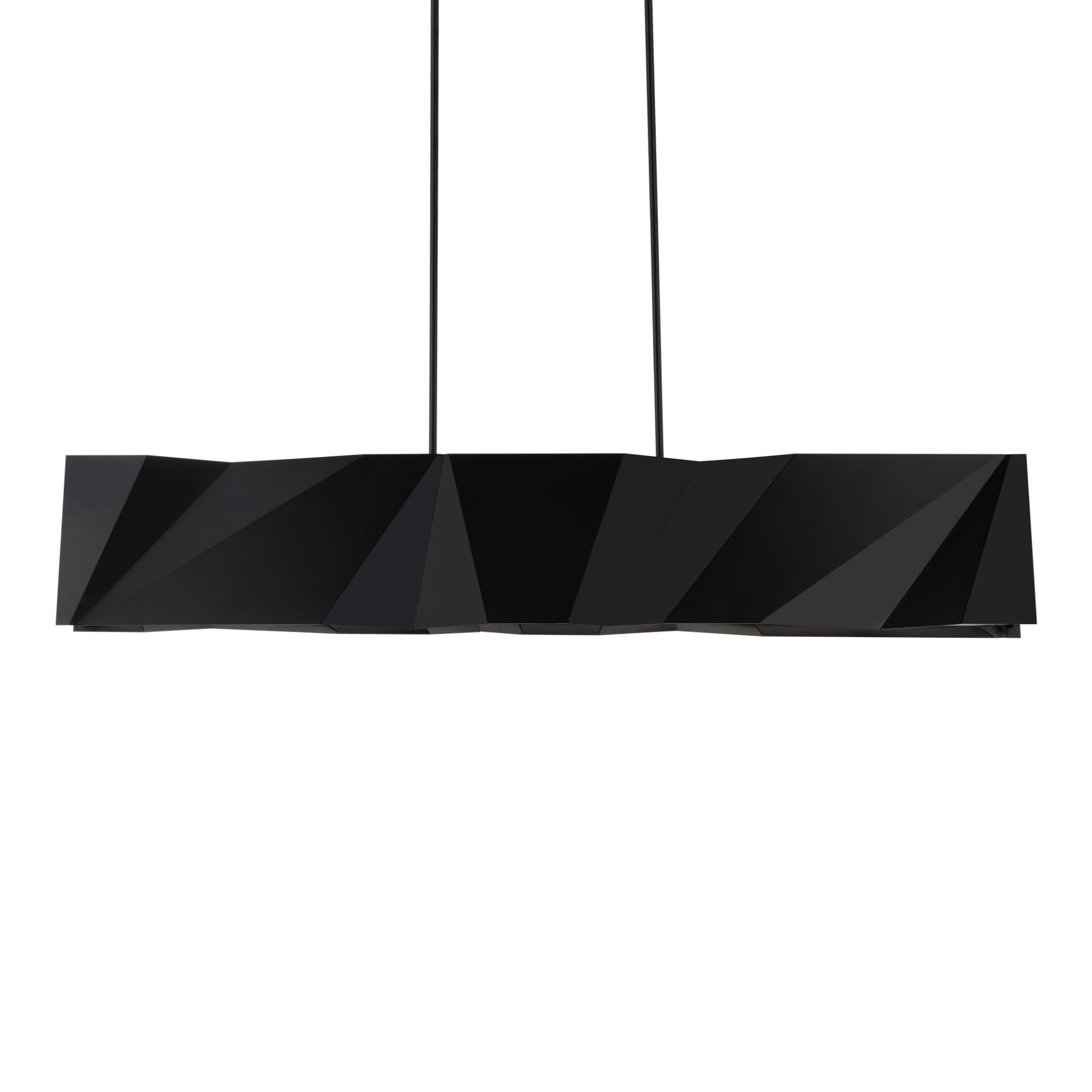 Intrasection 56" LED Linear Pendant, Black Finish - Bees Lighting