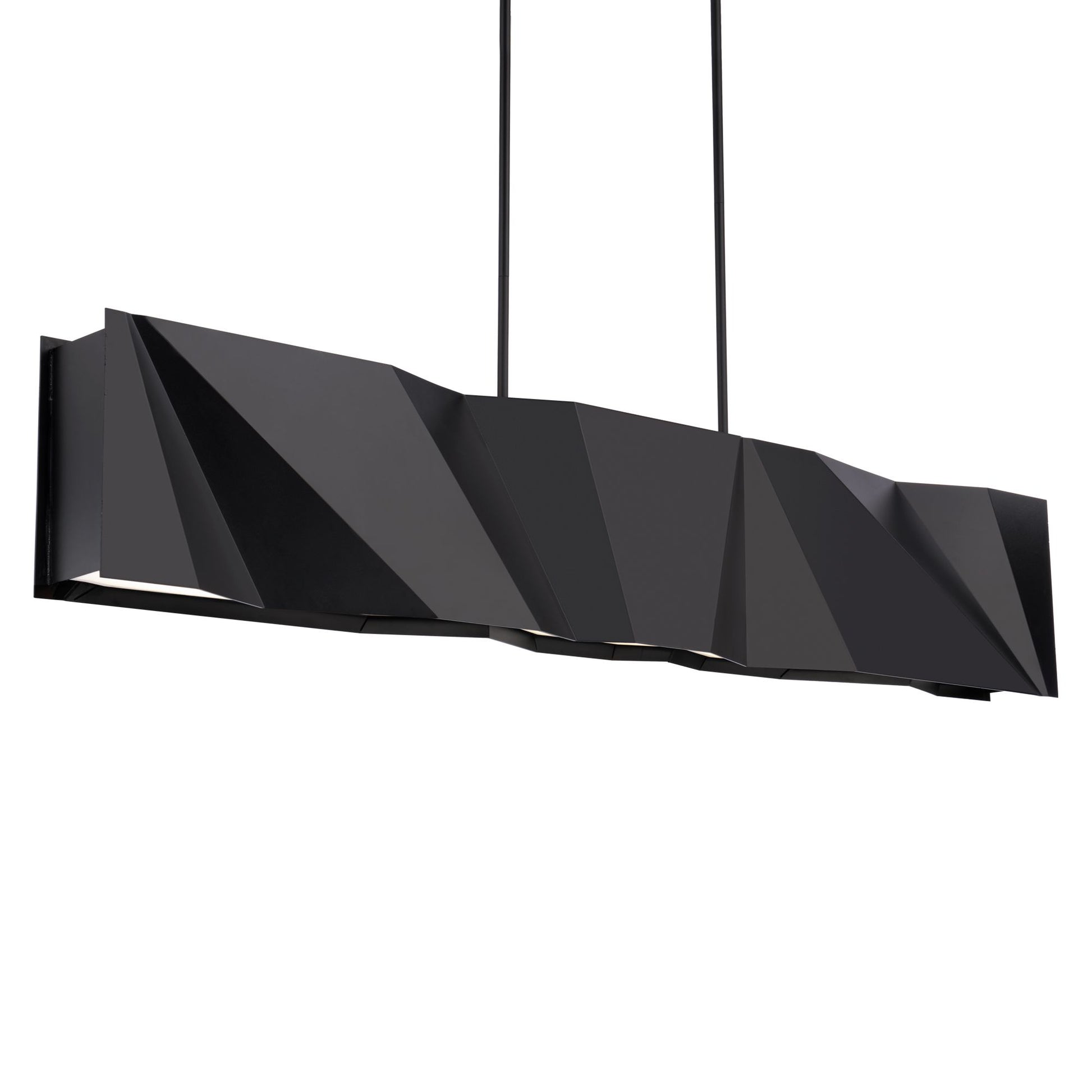 Intrasection 56" LED Linear Pendant, Black Finish - Bees Lighting
