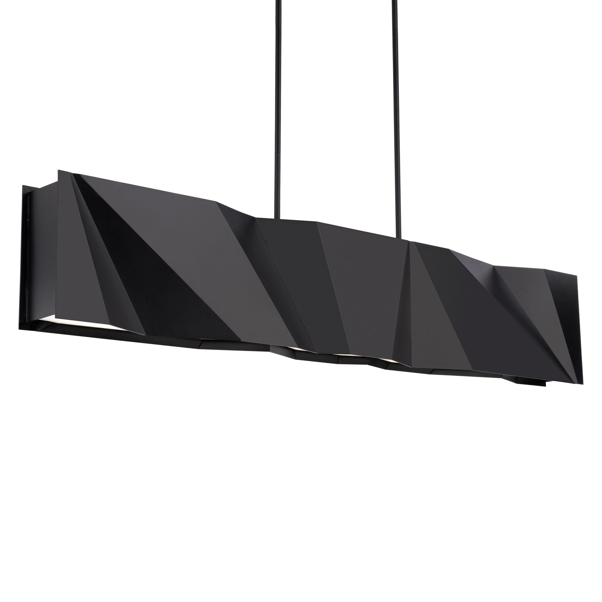 Intrasection 56" LED Linear Pendant, Black Finish - Bees Lighting