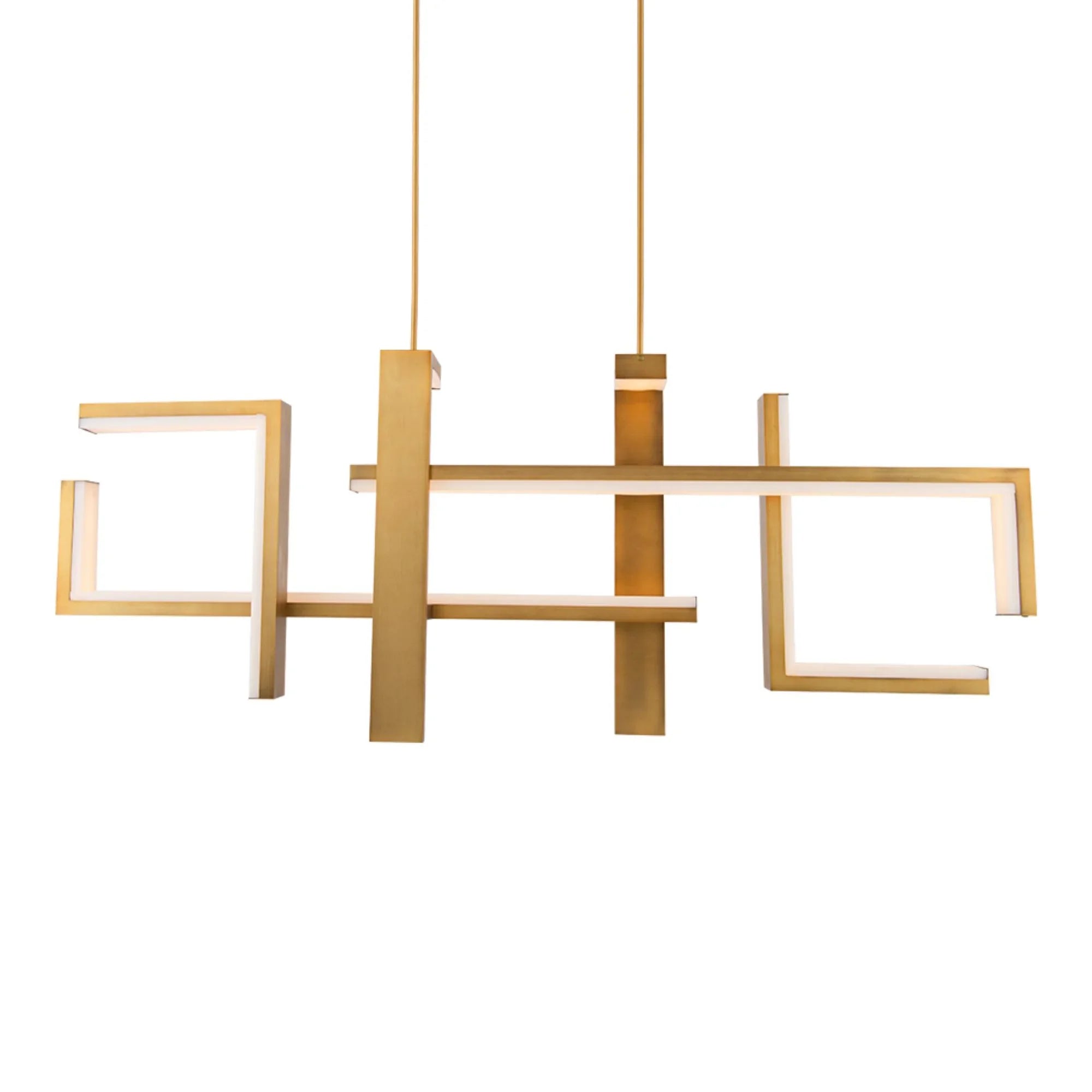 Modern Forms - Jackal 56" LED Linear Pendant, Aged Brass Finish | Bees Lighting
