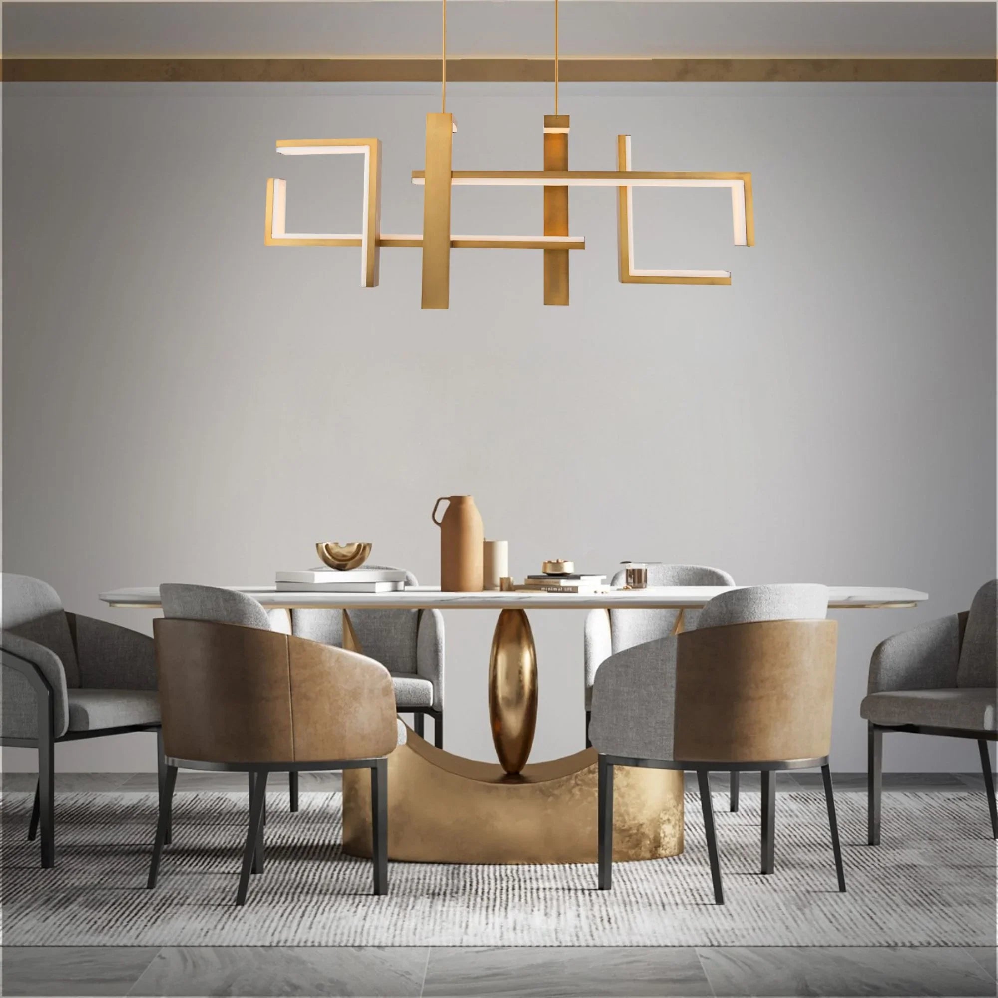 Modern Forms - Jackal 56" LED Linear Pendant, Aged Brass Finish | Bees Lighting